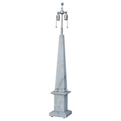Spettacolare lampada a obelisco in alabastro