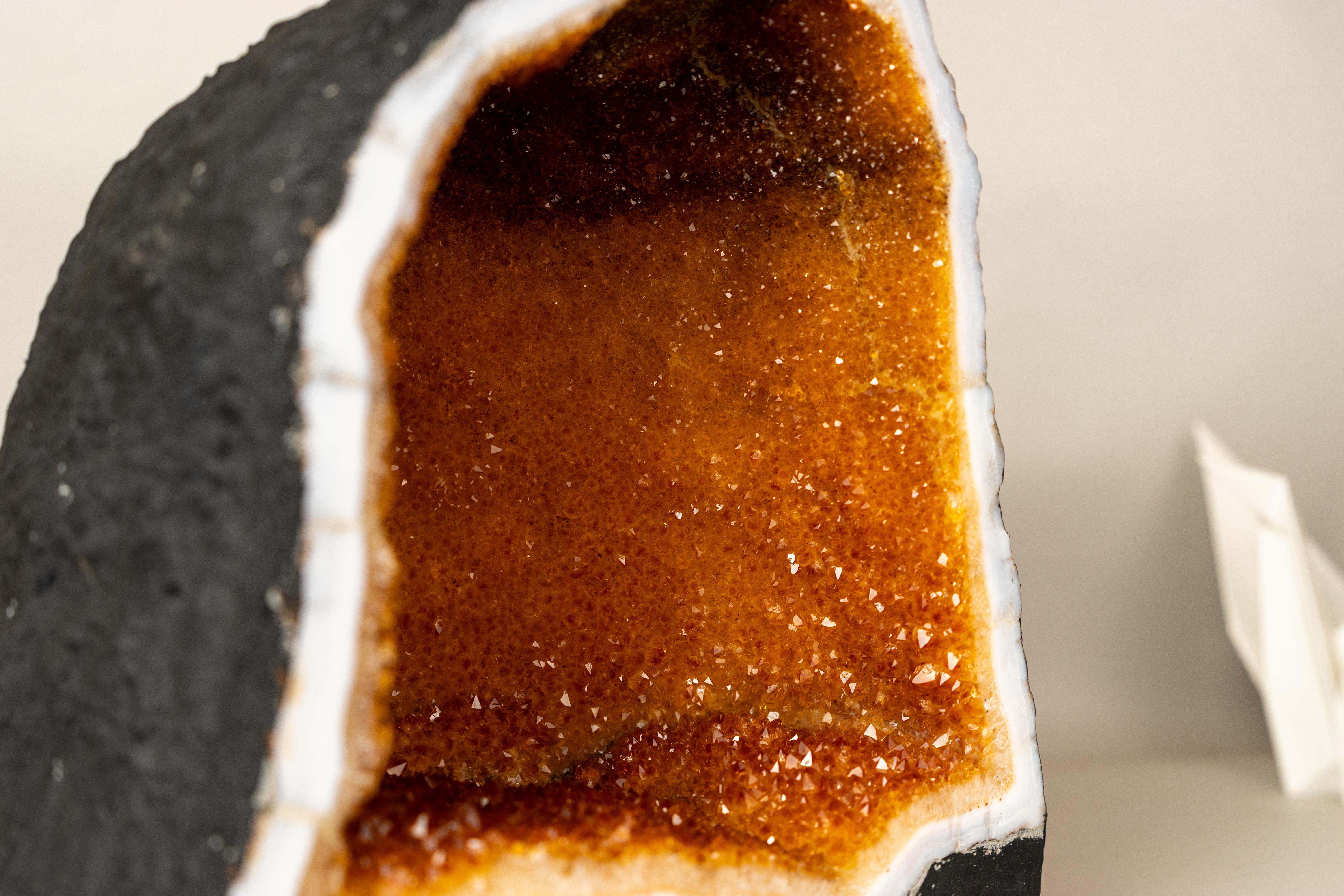 Spektakuläre all natürliche Citrin-Geode-Kave aus Citrin im Angebot 5
