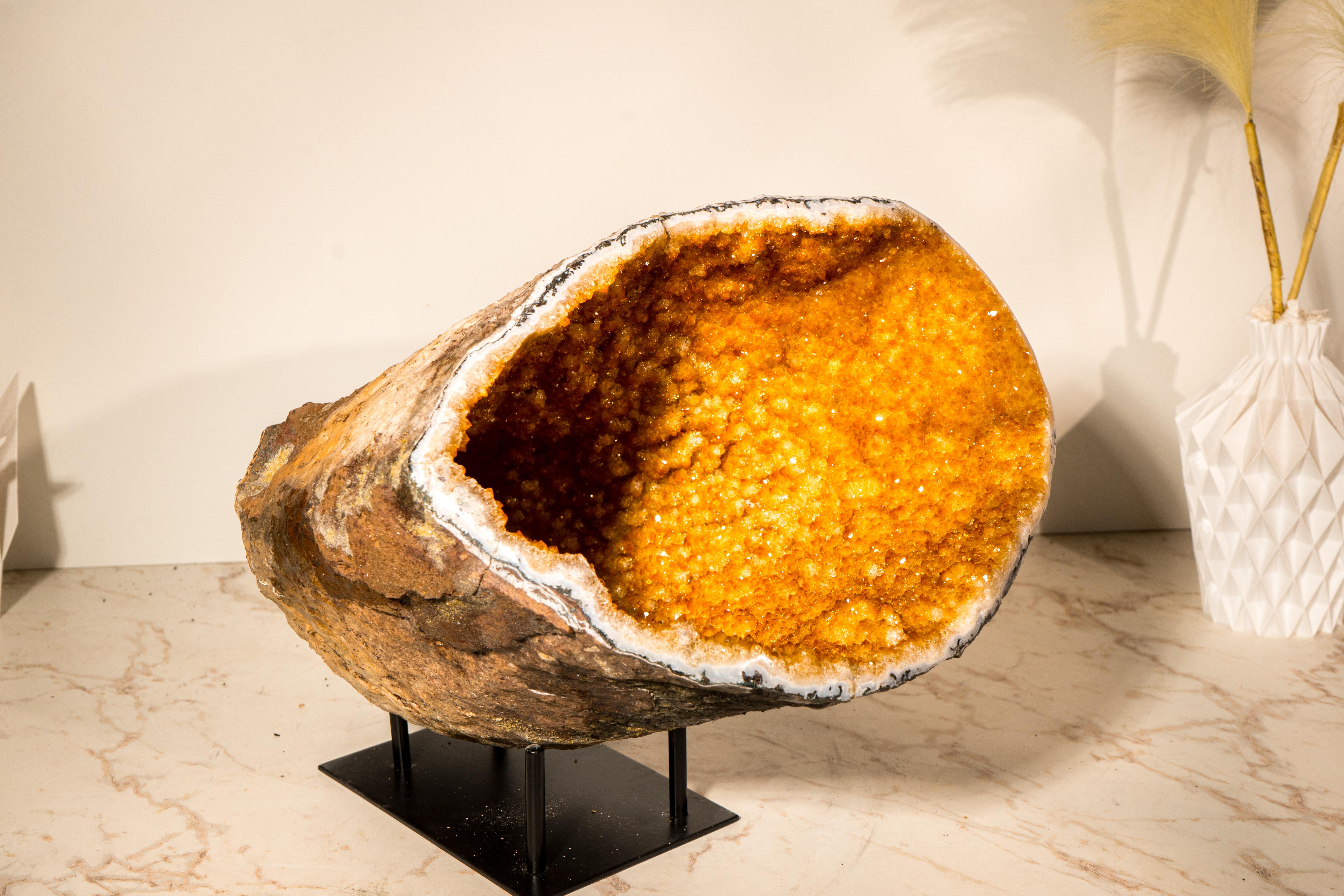 Spectacular All-Natural Citrine Geode Cave For Sale 1