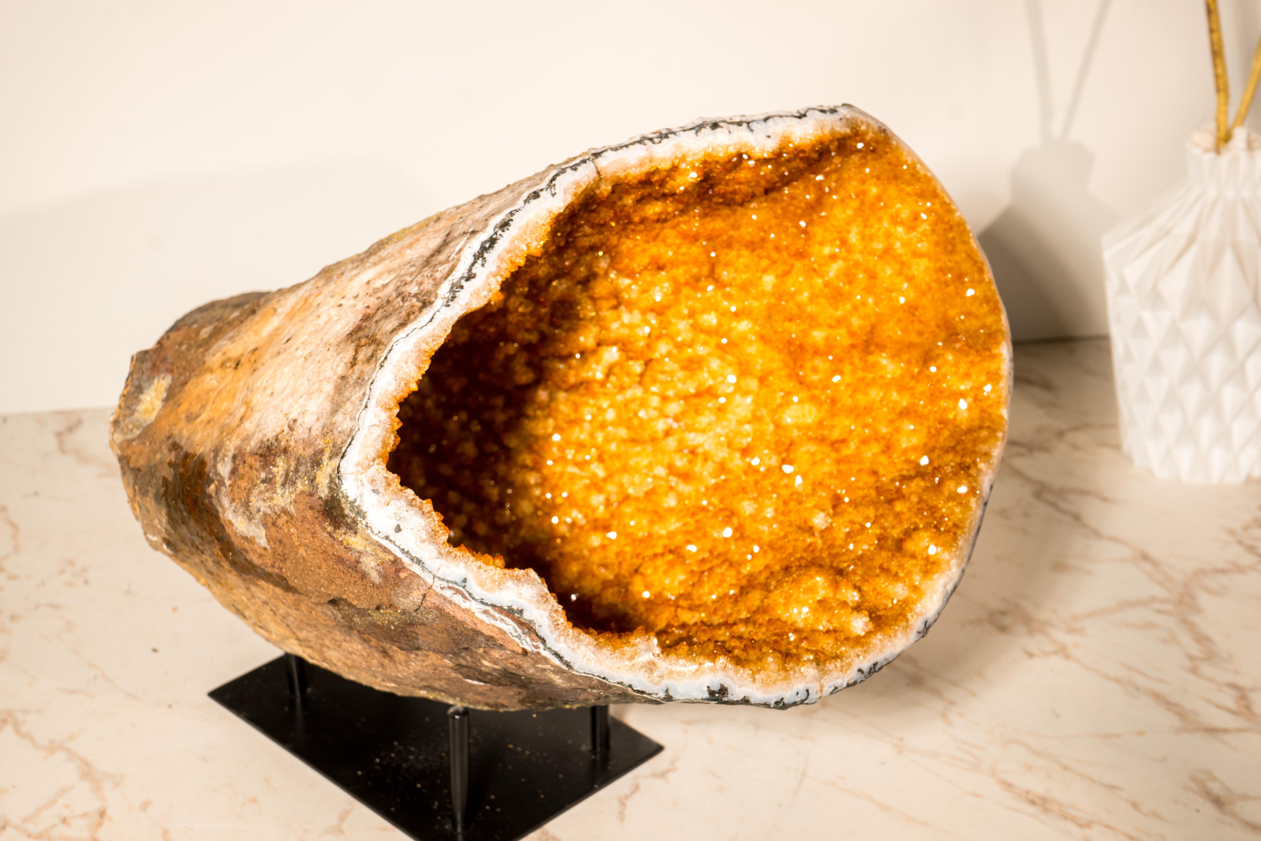Spectacular All-Natural Citrine Geode Cave For Sale 2