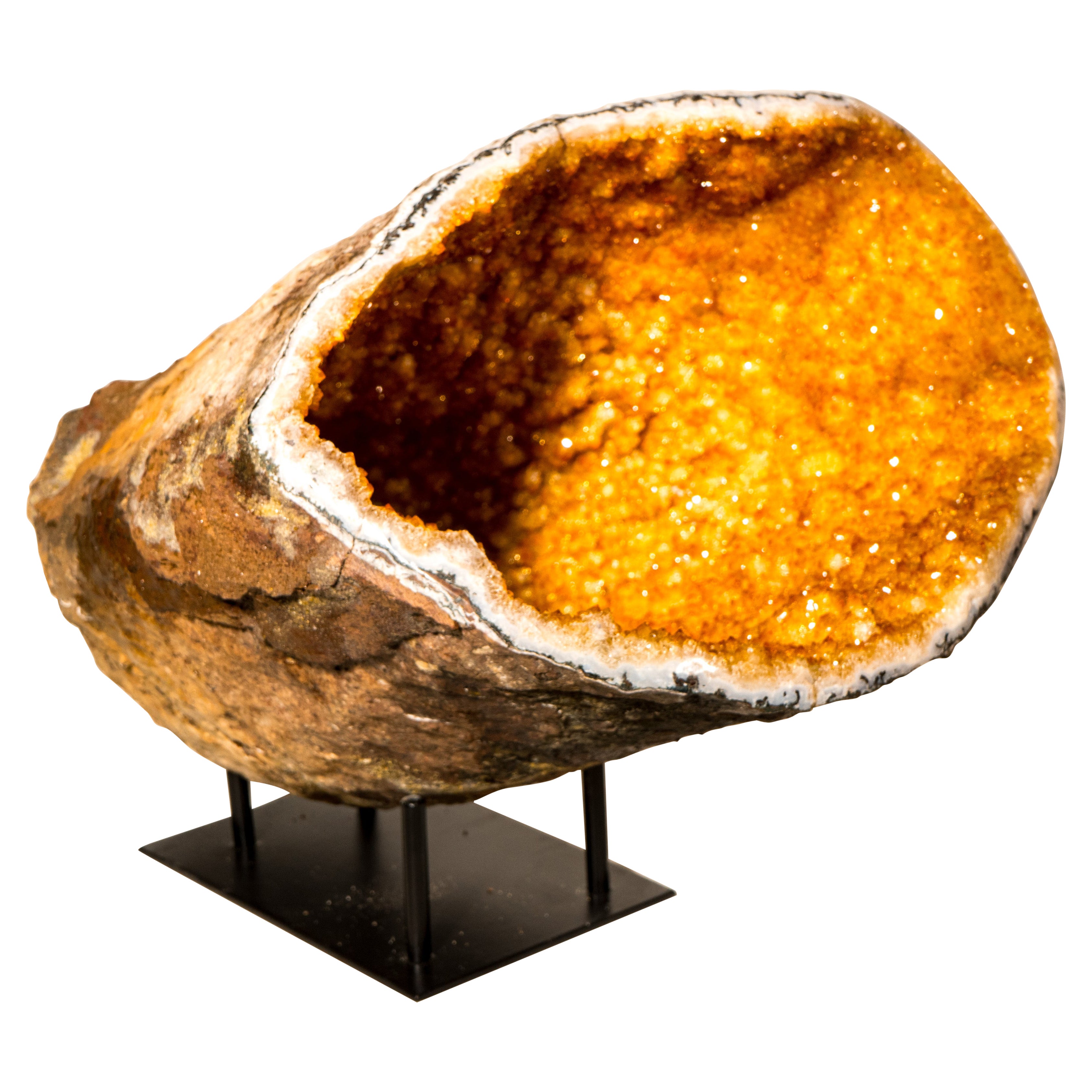 Spectacular All-Natural Citrine Geode Cave