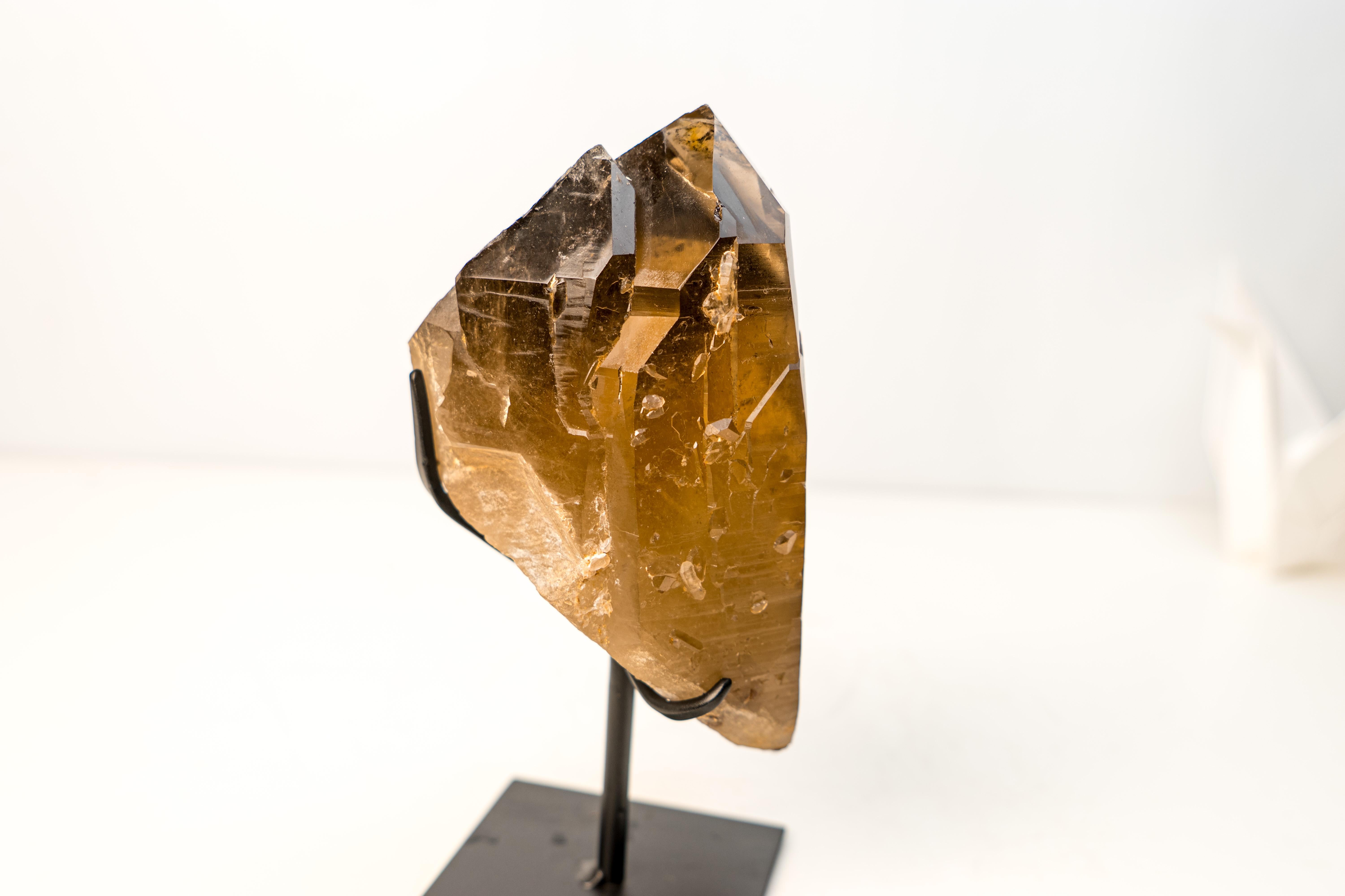Brazilian Spectacular All-Natural Elestial Citrine Crystal For Sale