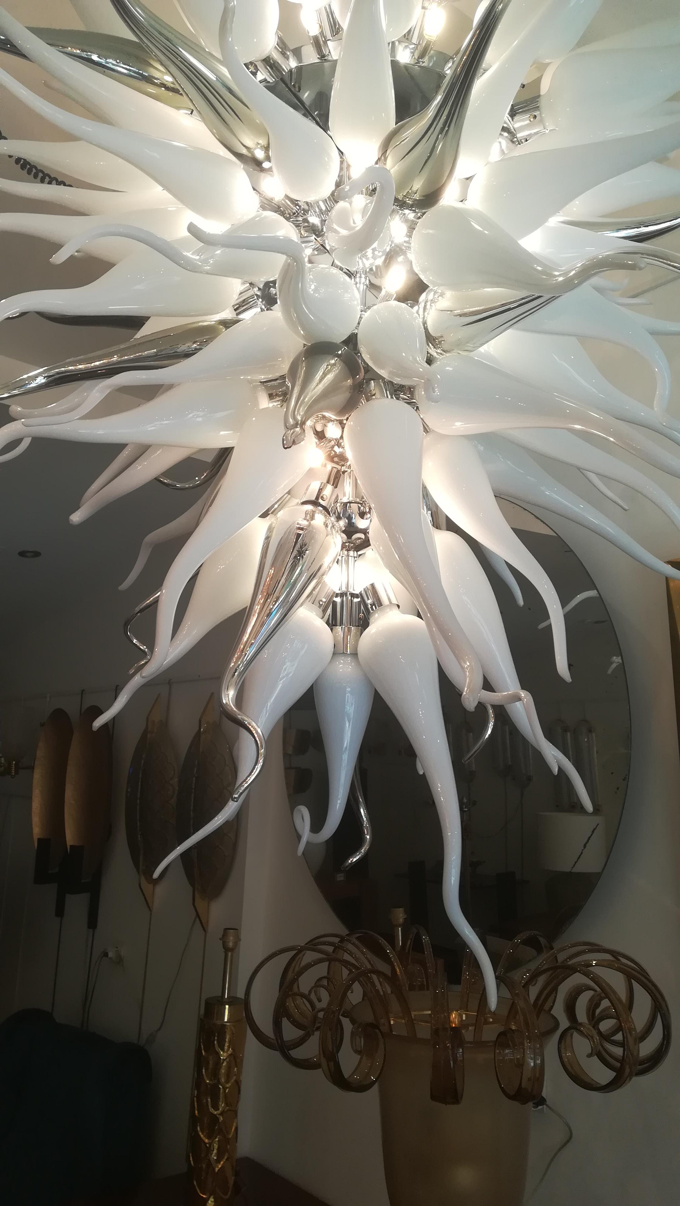 Spectacular and Huge Murano Glass Chandelier 2