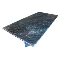 Spectacular and Massive Green Marble Dining Table