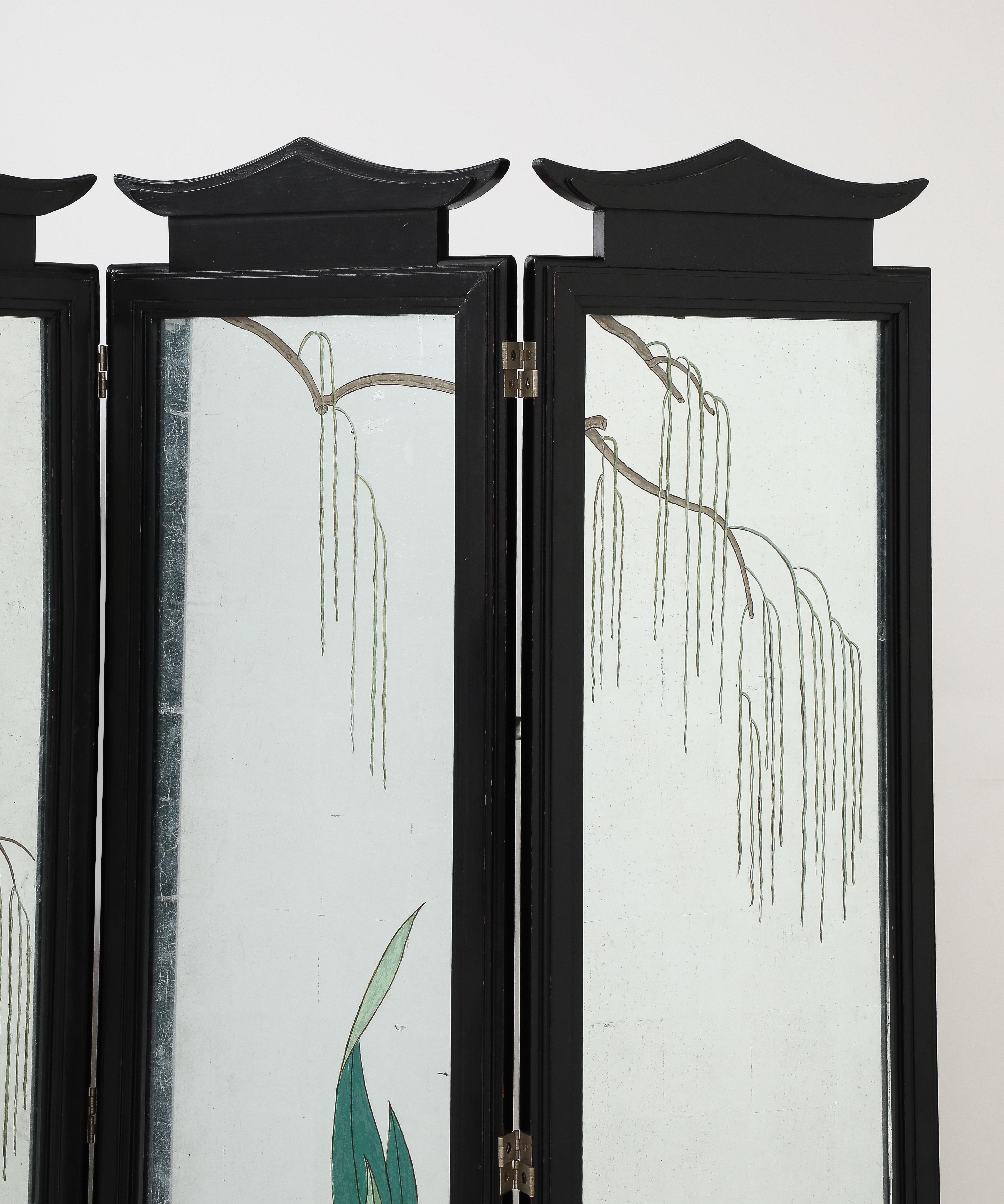 Mid-20th Century Spectacular and Rare five Paneled  screen by James Mont For Sale