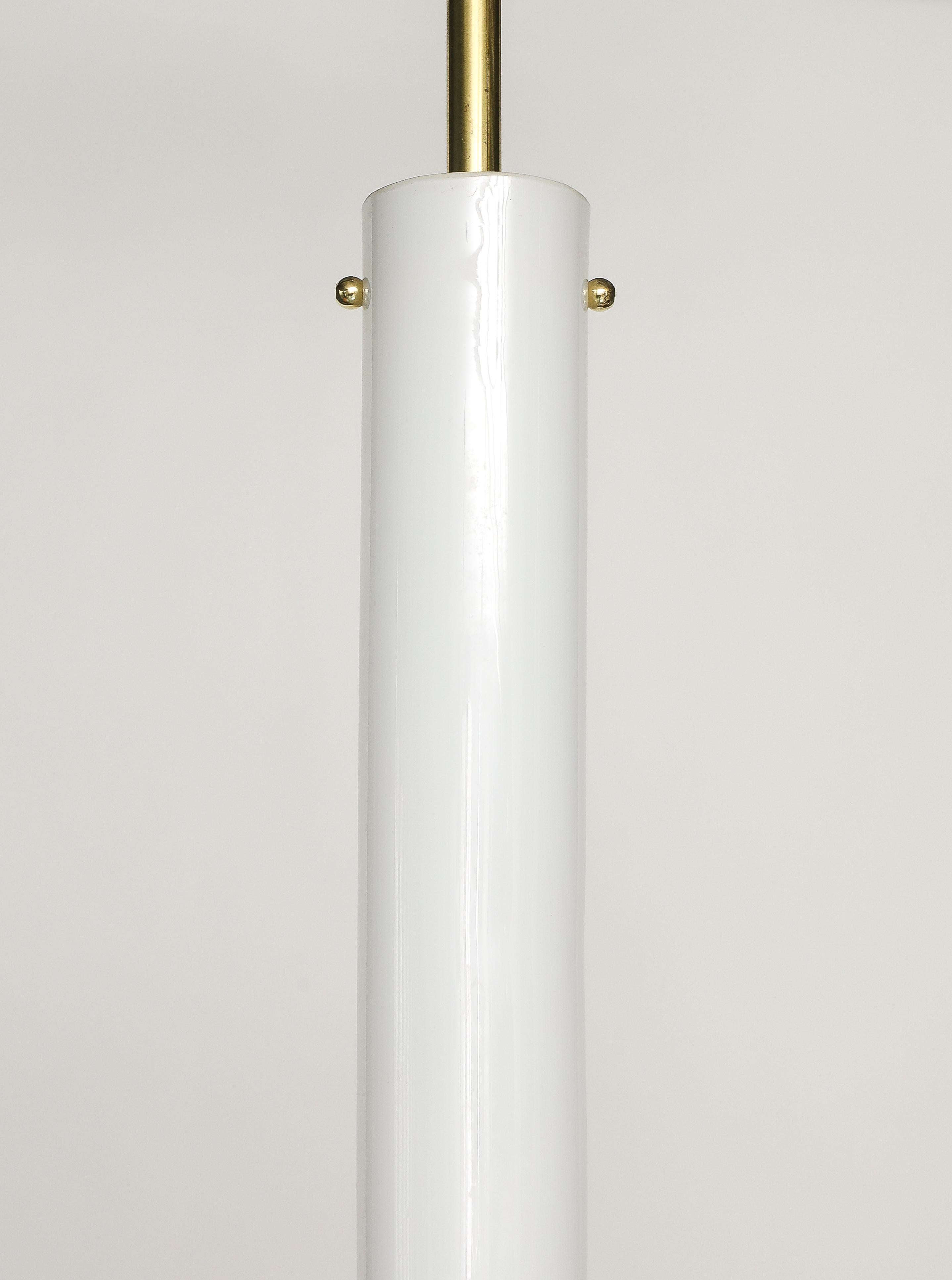 Exceptionally Tall Murano White Tear Drop Pendant For Sale 1