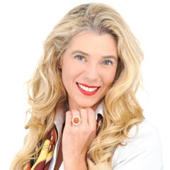 Spectacular Antique Coral & Diamond Ring