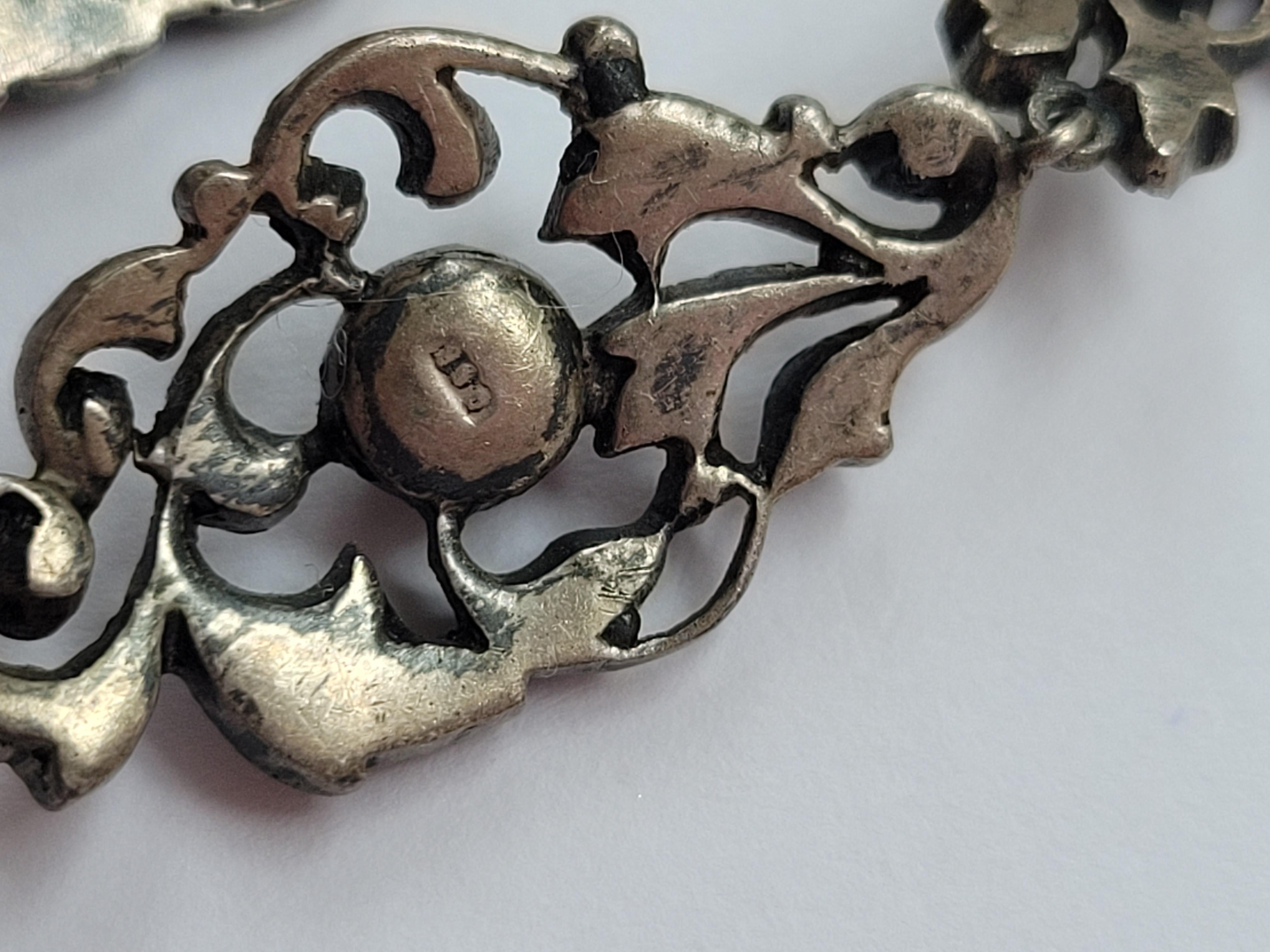 Women's Spectacular Antique Edwardian Gold Silver Paste Drop Earrings For Sale