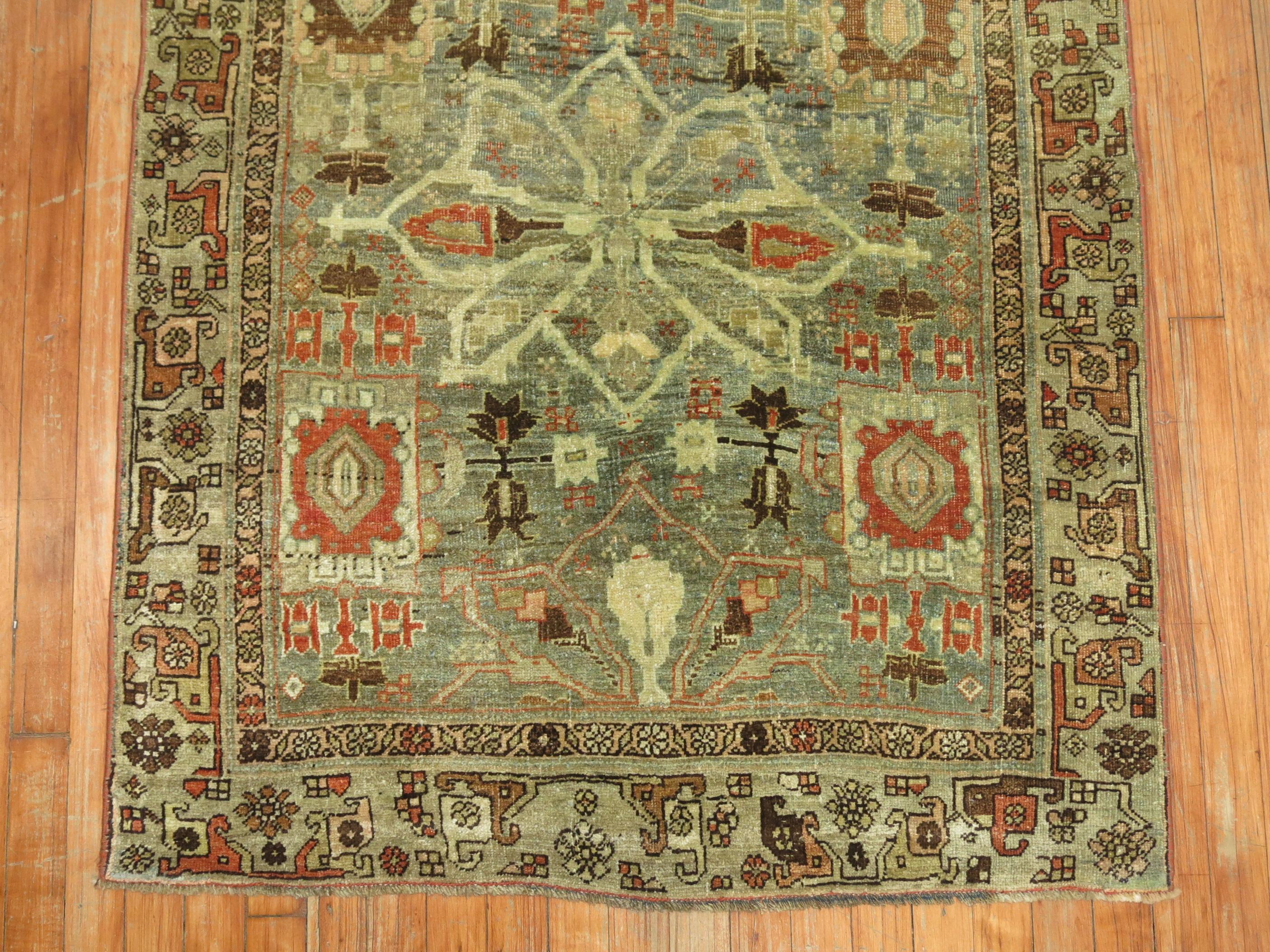 Hand-Woven Spectacular Antique Persian Bidjar Rug