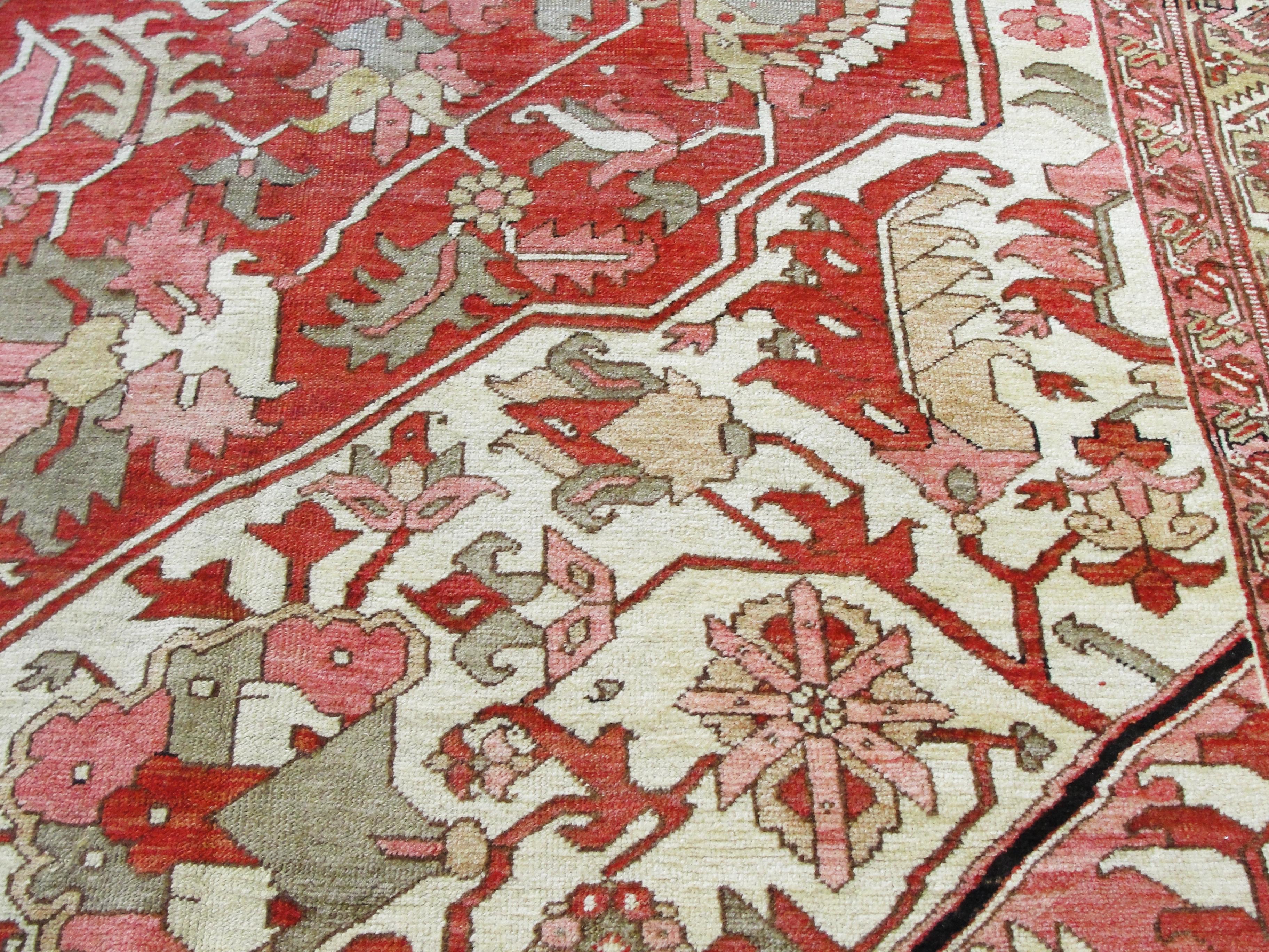Heriz Serapi  Antique Persian Serapi Carpet For Sale