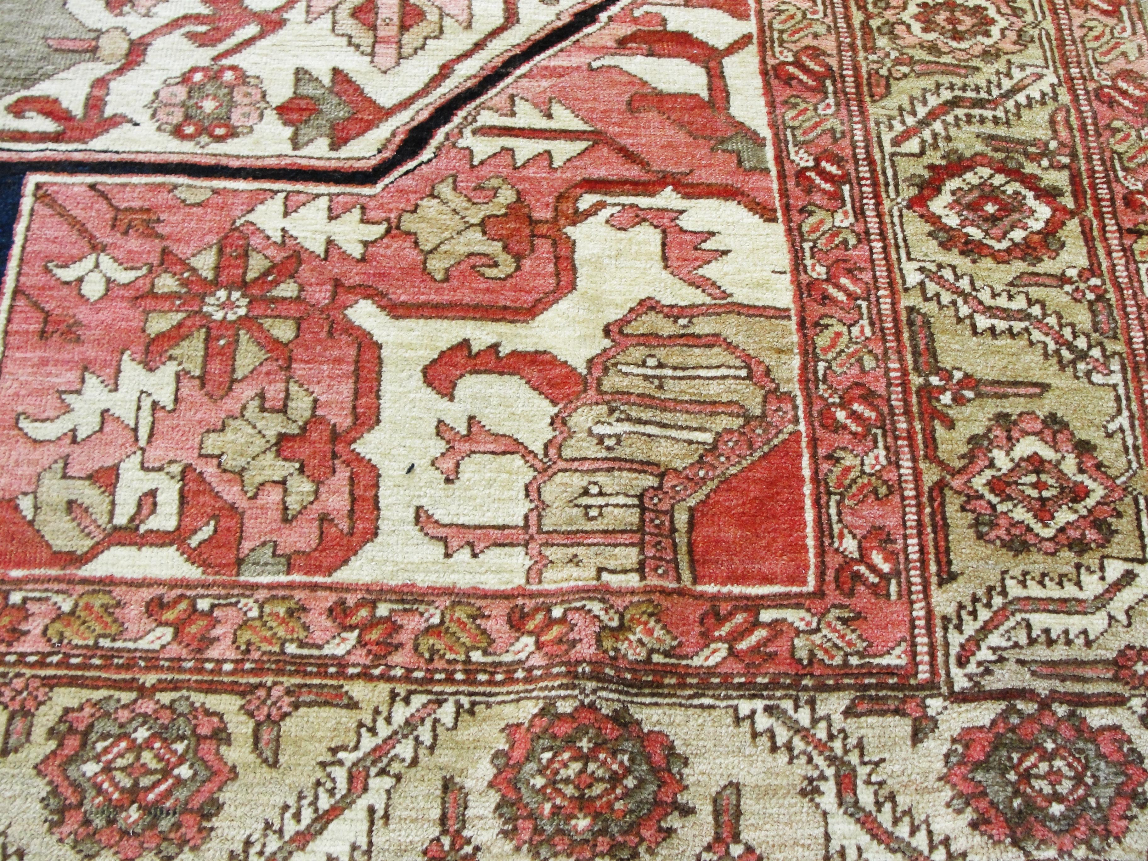 19th Century  Antique Persian Serapi Carpet For Sale