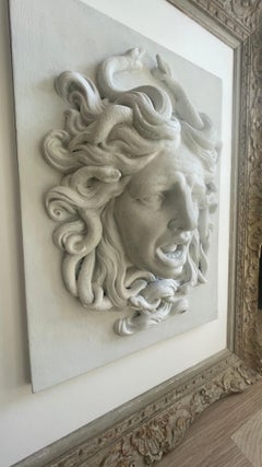 Spettacolare testa antica in gesso di Medusa proveniente da un laboratorio - 1930.