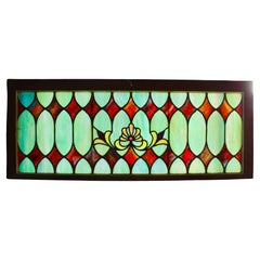 Spettacolare finestra antica con oblò 48" x 20"