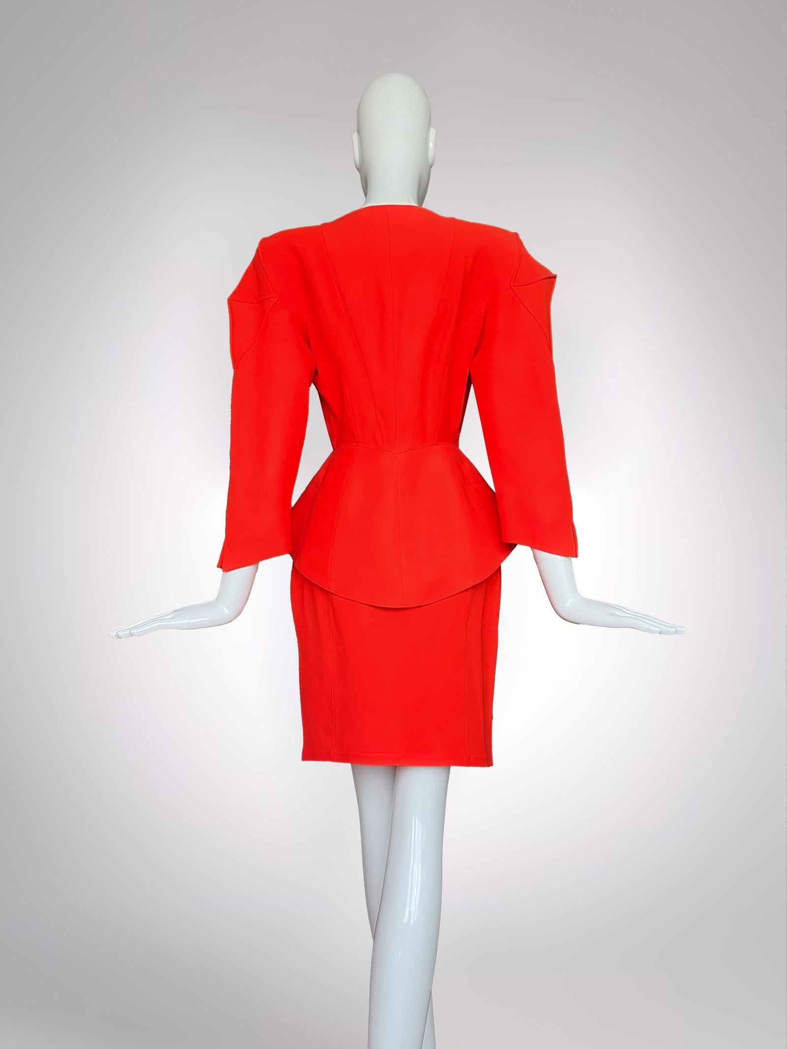 Spectacular Archival Thierry Mugler SS 1991 Suit Skirt Jacket For Sale 5
