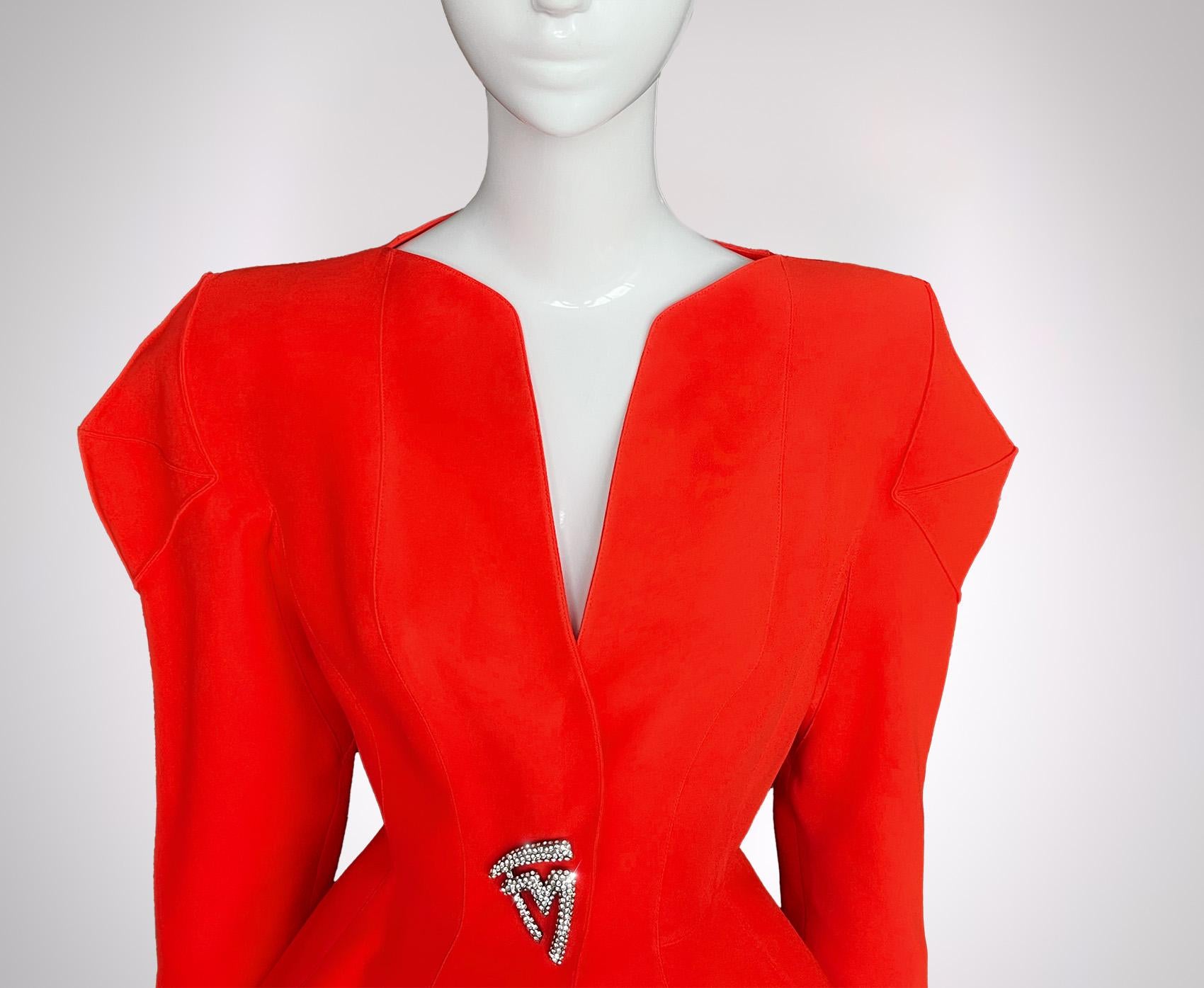 Spectacular Archival Thierry Mugler SS 1991 Suit Skirt Jacket For Sale 3