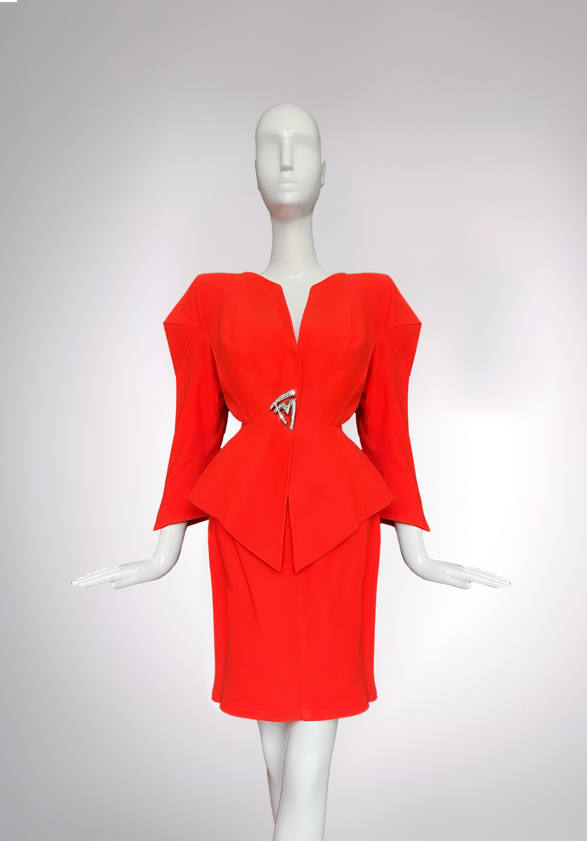Spectacular Archival Thierry Mugler SS 1991 Suit Skirt Jacket For Sale 4