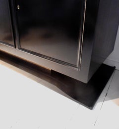 Spectacular Art Deco Black Lacquer Sideboard by René Prou, France 1936