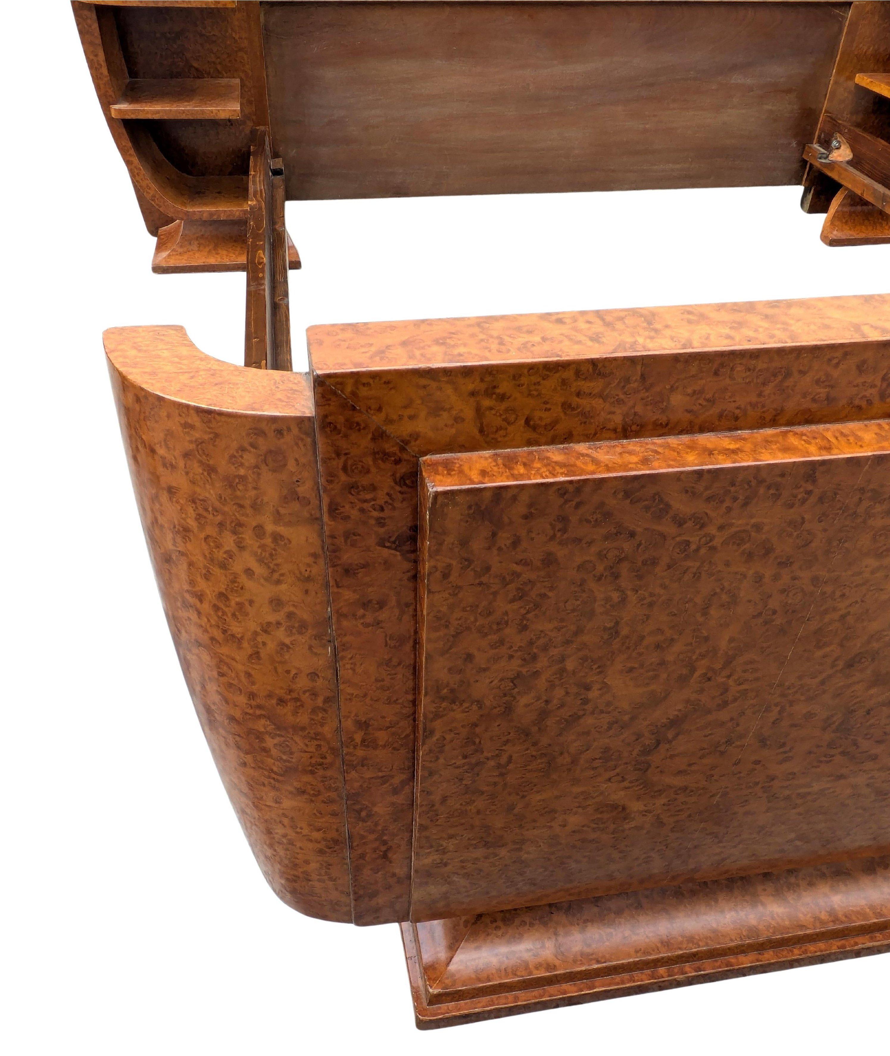 Spectacular Art Deco Modernist French Double Bed, Circa 1935 For Sale 7