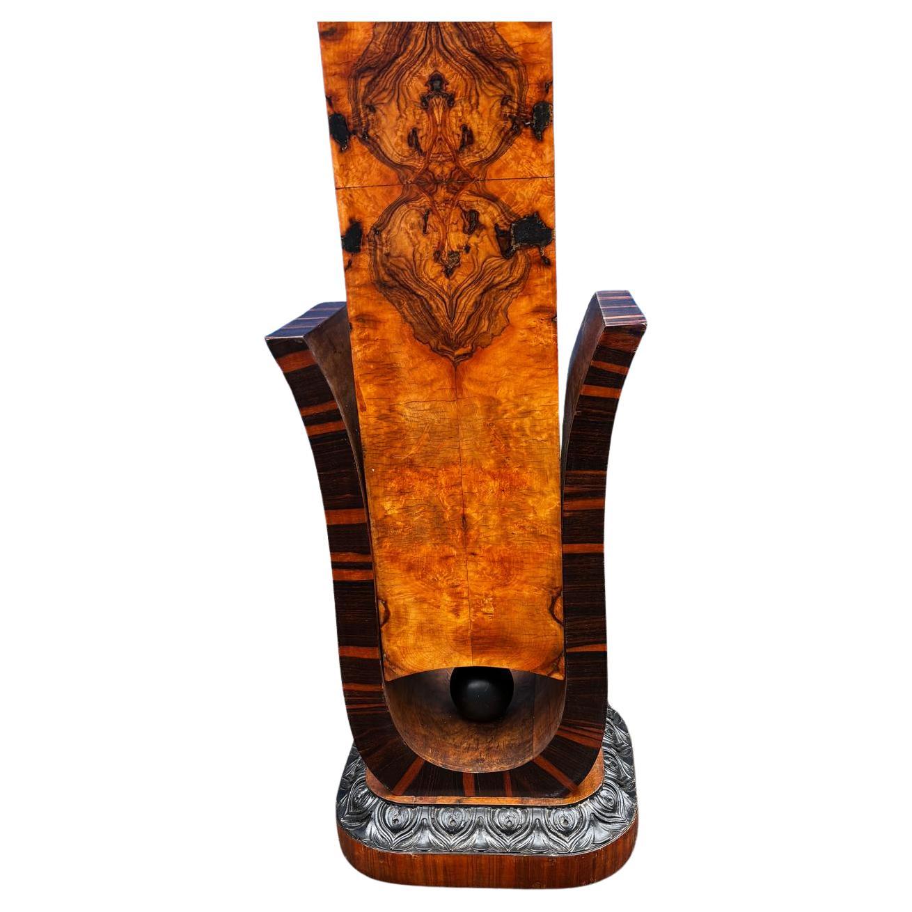 Spectacular Art Deco Walnut And Macassar Ebony Pedestal, Torchiere, c1930 For Sale 3