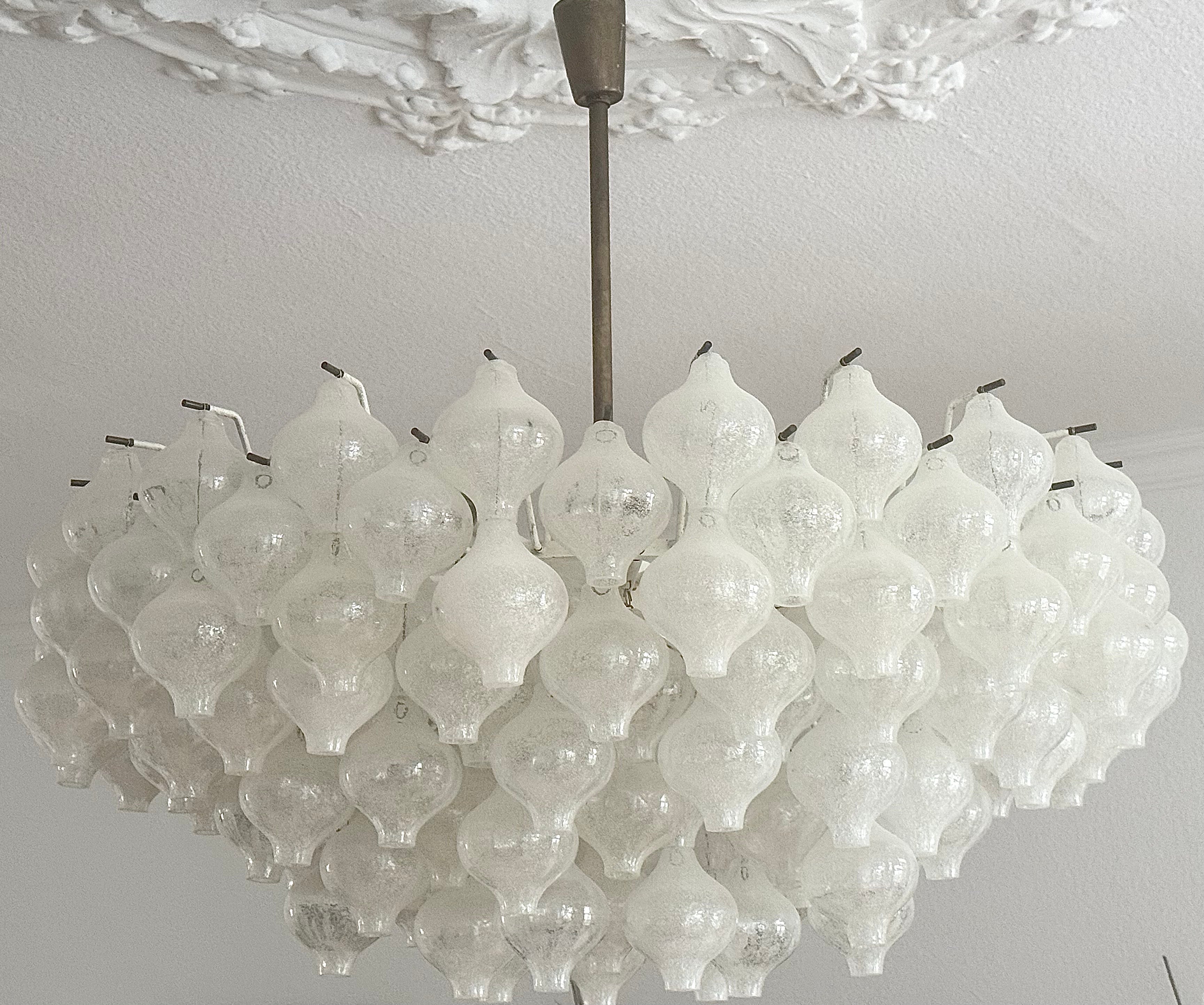Mid-Century moderno Spettacolare lampadario austriaco in vetro di Murano 