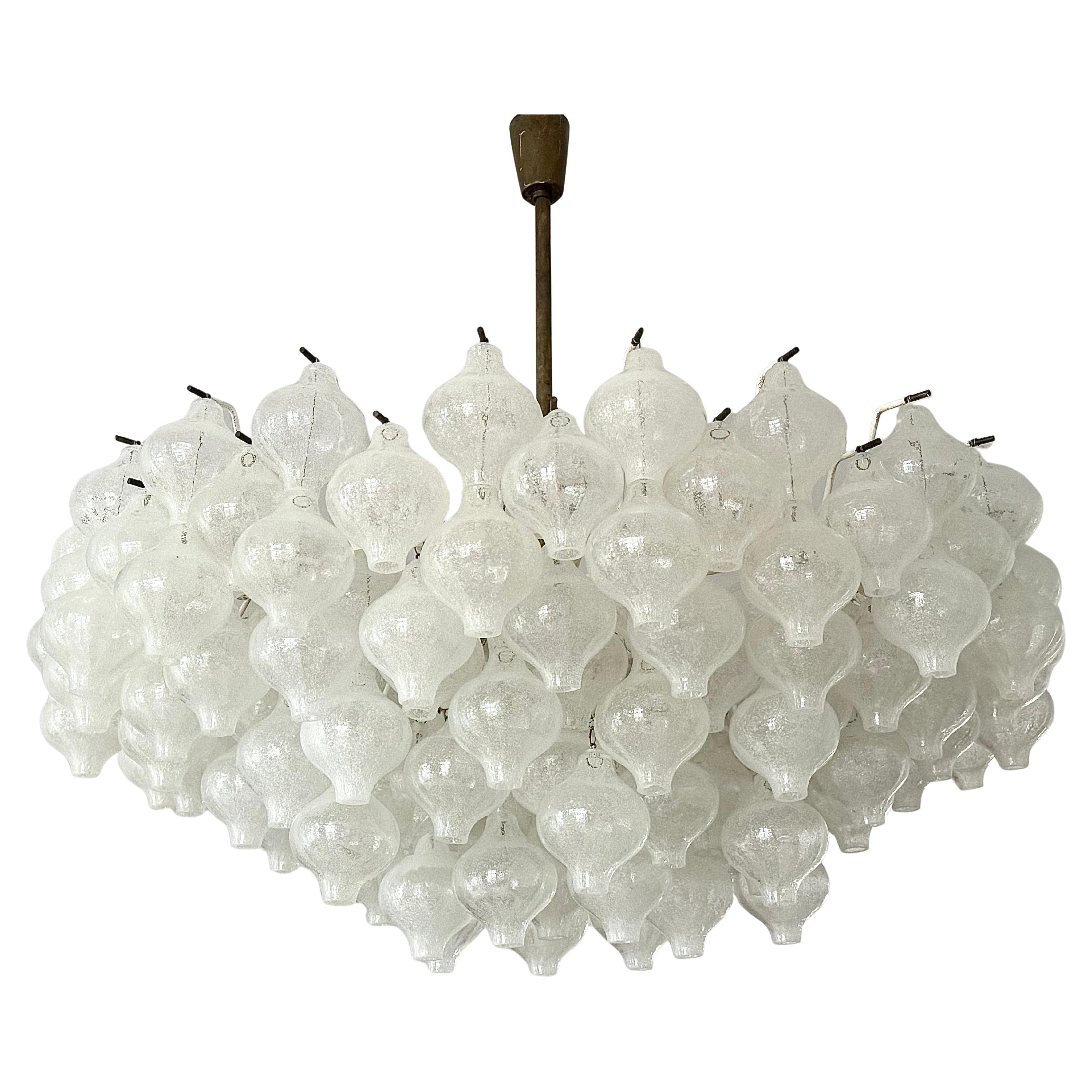 Spectacular Austrian Murano Glass "Tulipan" Chandelier from J.T.Kalmar, 1960s