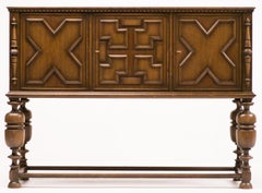 Spectacular Axel Einar Hjorth Cabinet – Dark Stained Oak with Light Oak Interior