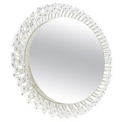 Spectacular Backlit Mirror Brass and Crystal Glass by Emil Stejnar, Germany