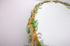 Spectacular Backlit Mirror Brass and Crystal Glass by Palwa, Germany