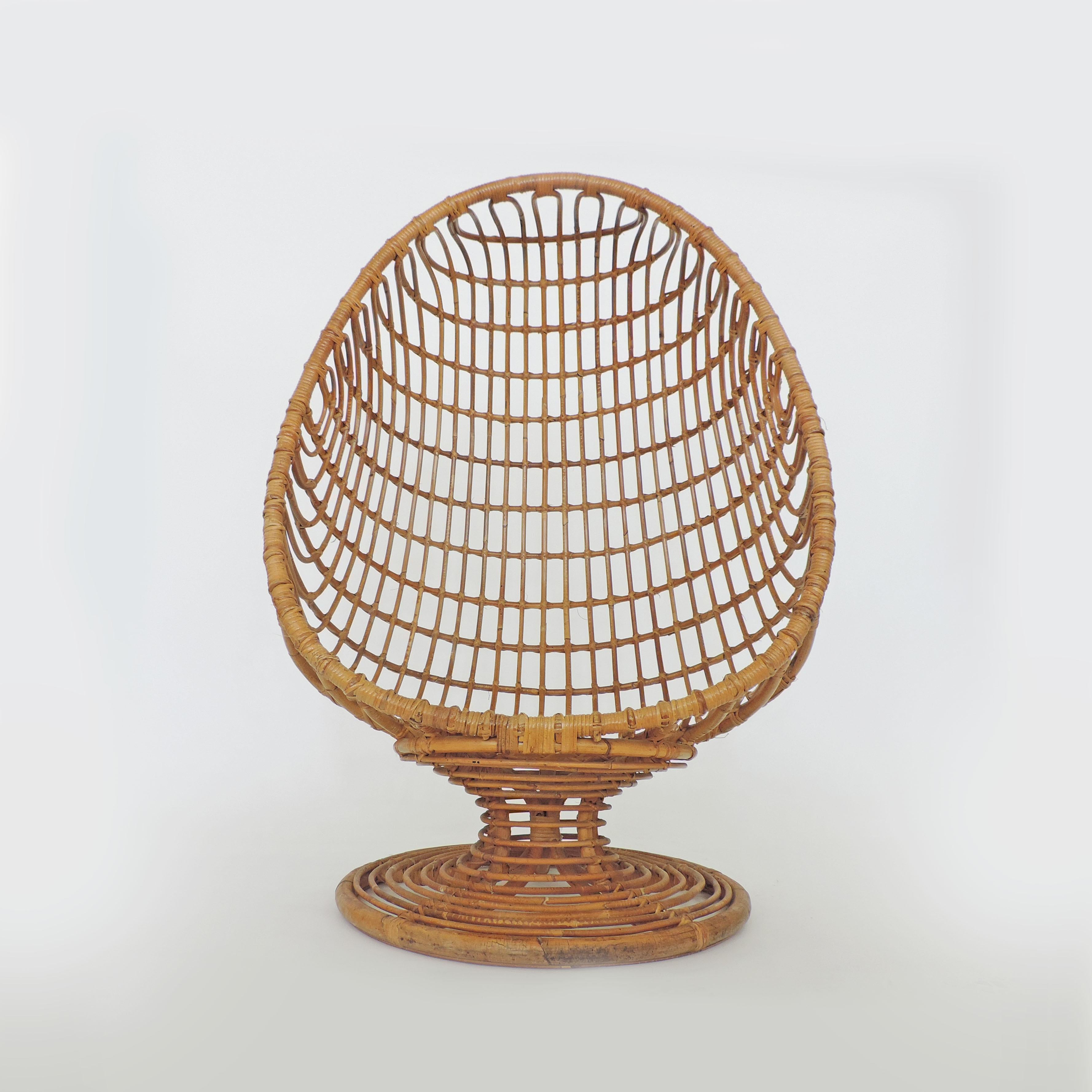 egg chair bamboo