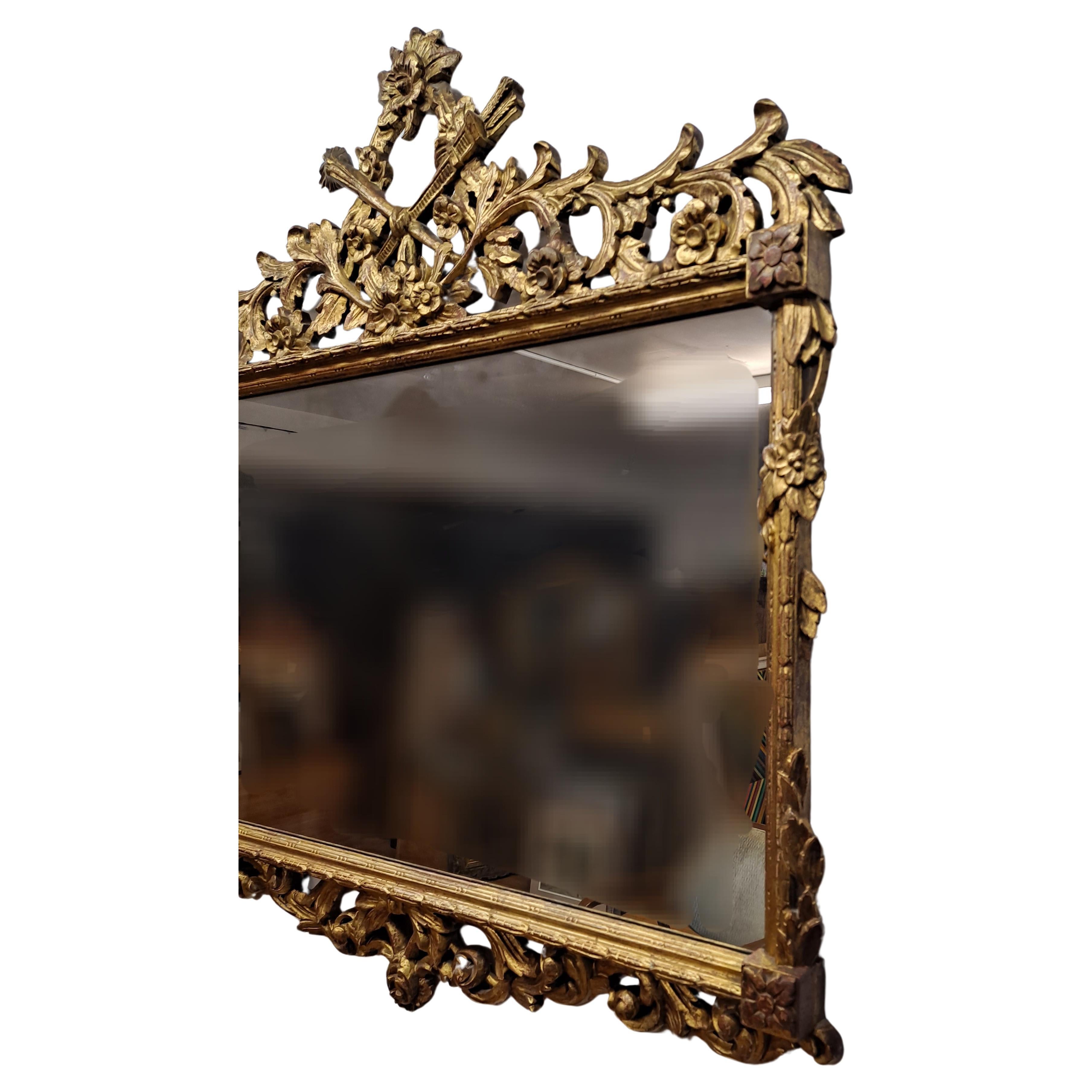 Spectacular victorian baroque style floral carved giltwood mirror

Mirror: 23