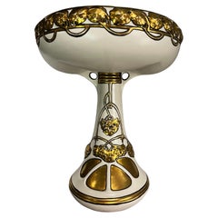 Spectacular big centerpiece, ceramic, Julius Dressler, chestnut, 1900, Austria