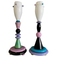 Spectacular Blown Glass Table Lamps Memphis Style