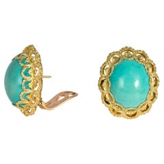 Buccellati Turquoise and Gold Earrings