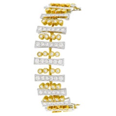 Spectaculaire bracelet moderne suisse en diamants de rocaille