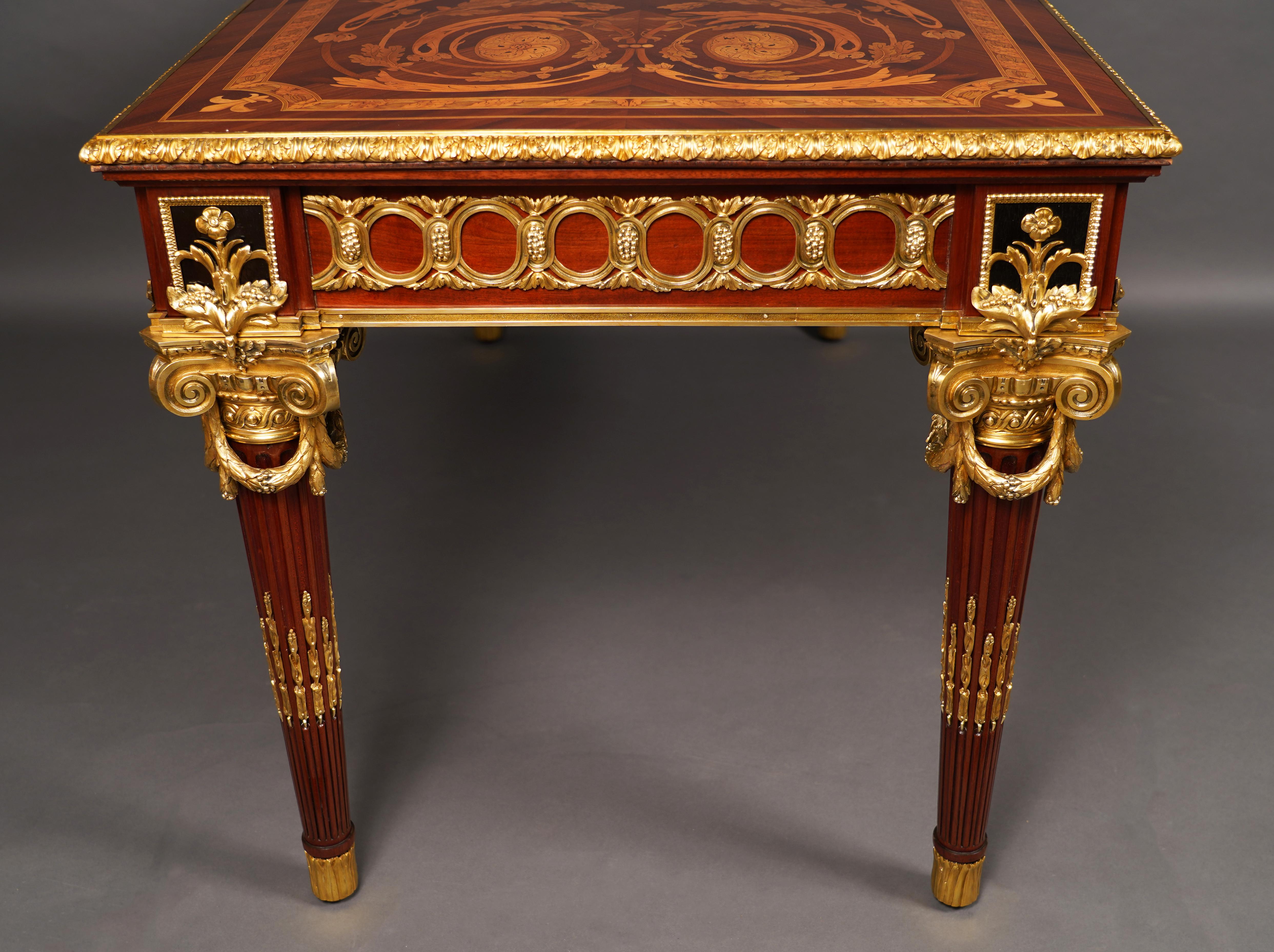 Bronze Spectacular Louis XVI Style Center Table, France, circa 1880 For Sale