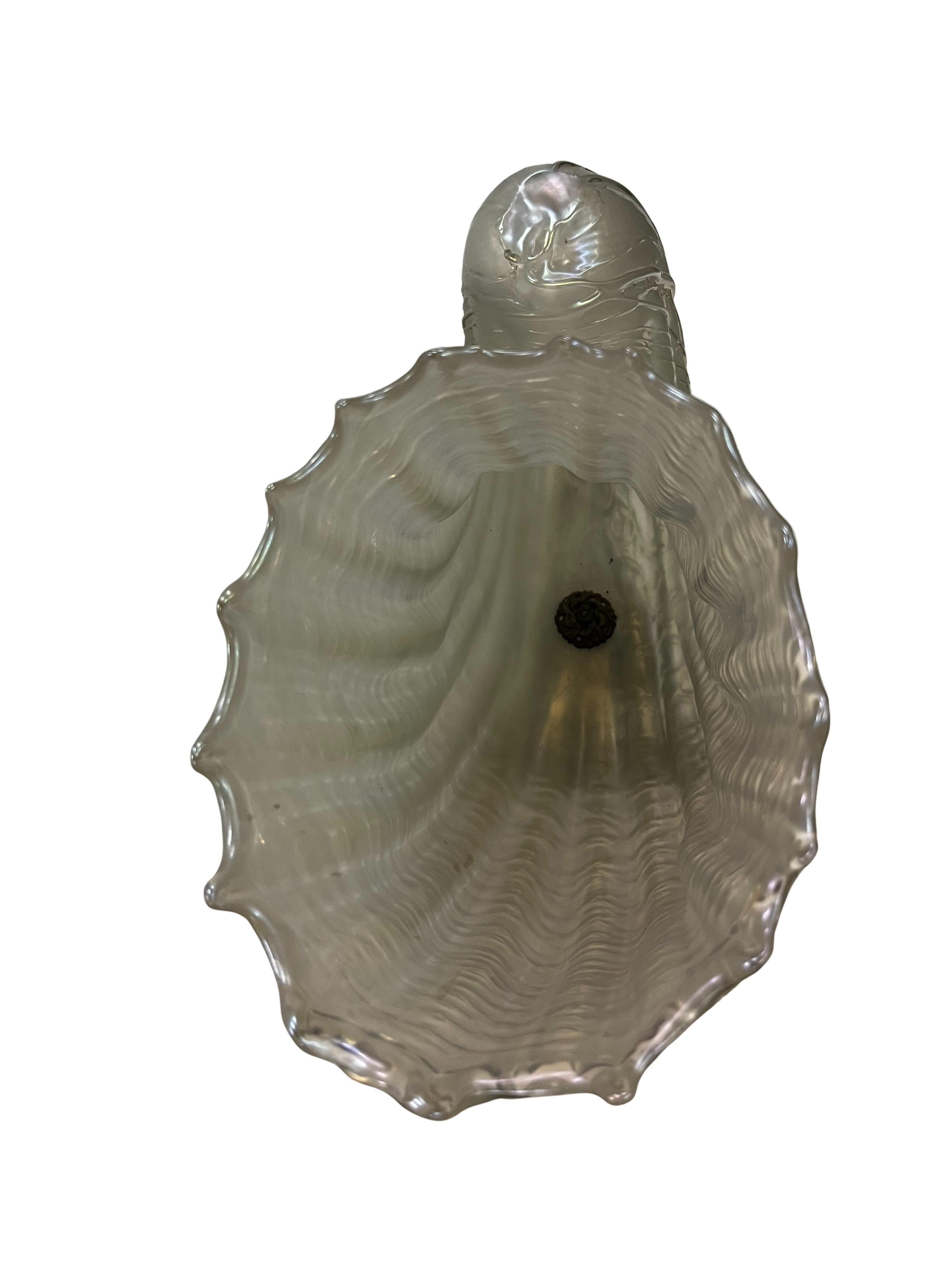 Spectacular centerpiece, bronze sphinx, Kralik opalescent glass, Vienna 1900 For Sale 6