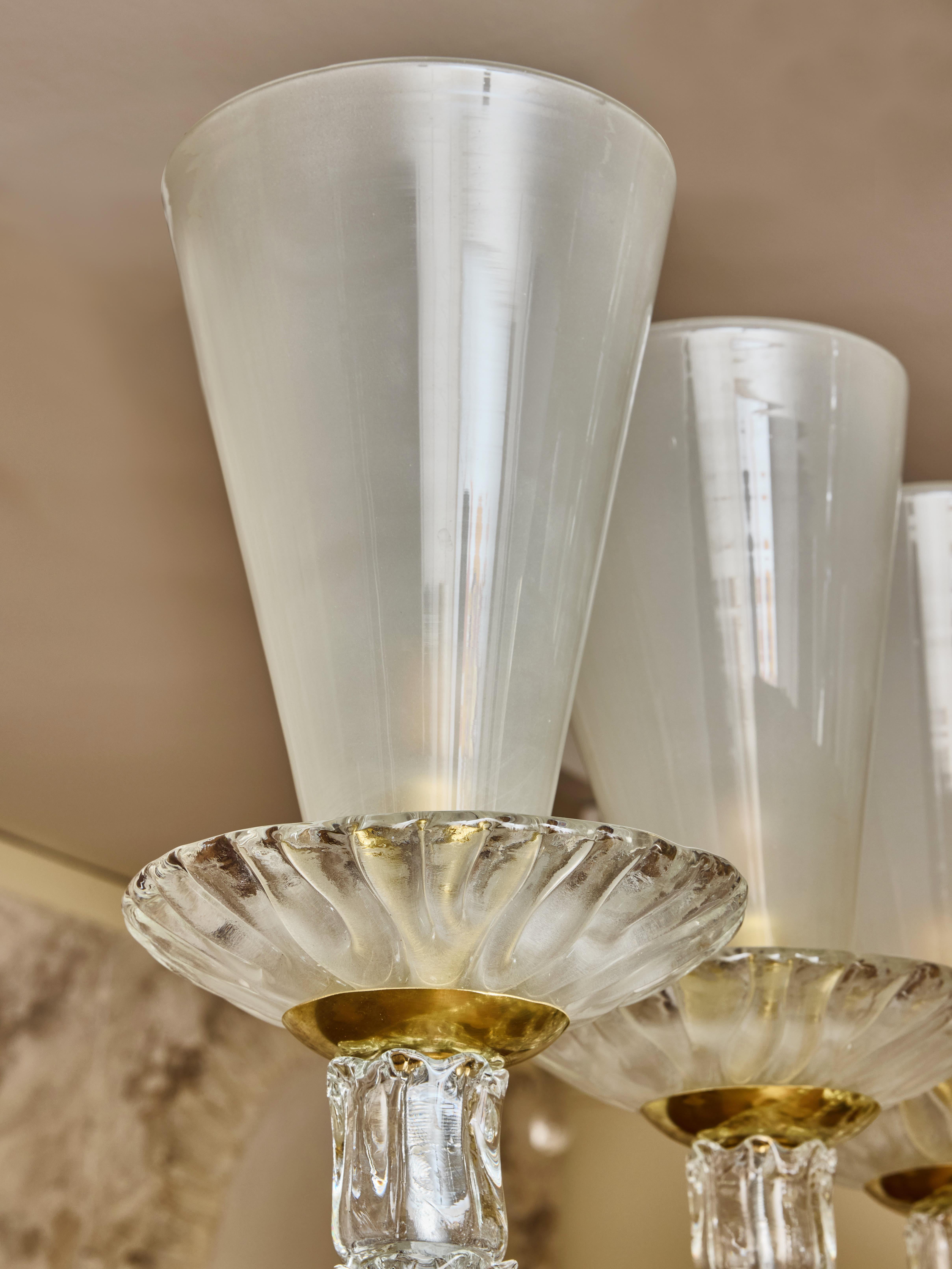 Ottone Spettacolare lampadario a Murano dello Studio A. Glustin in vendita