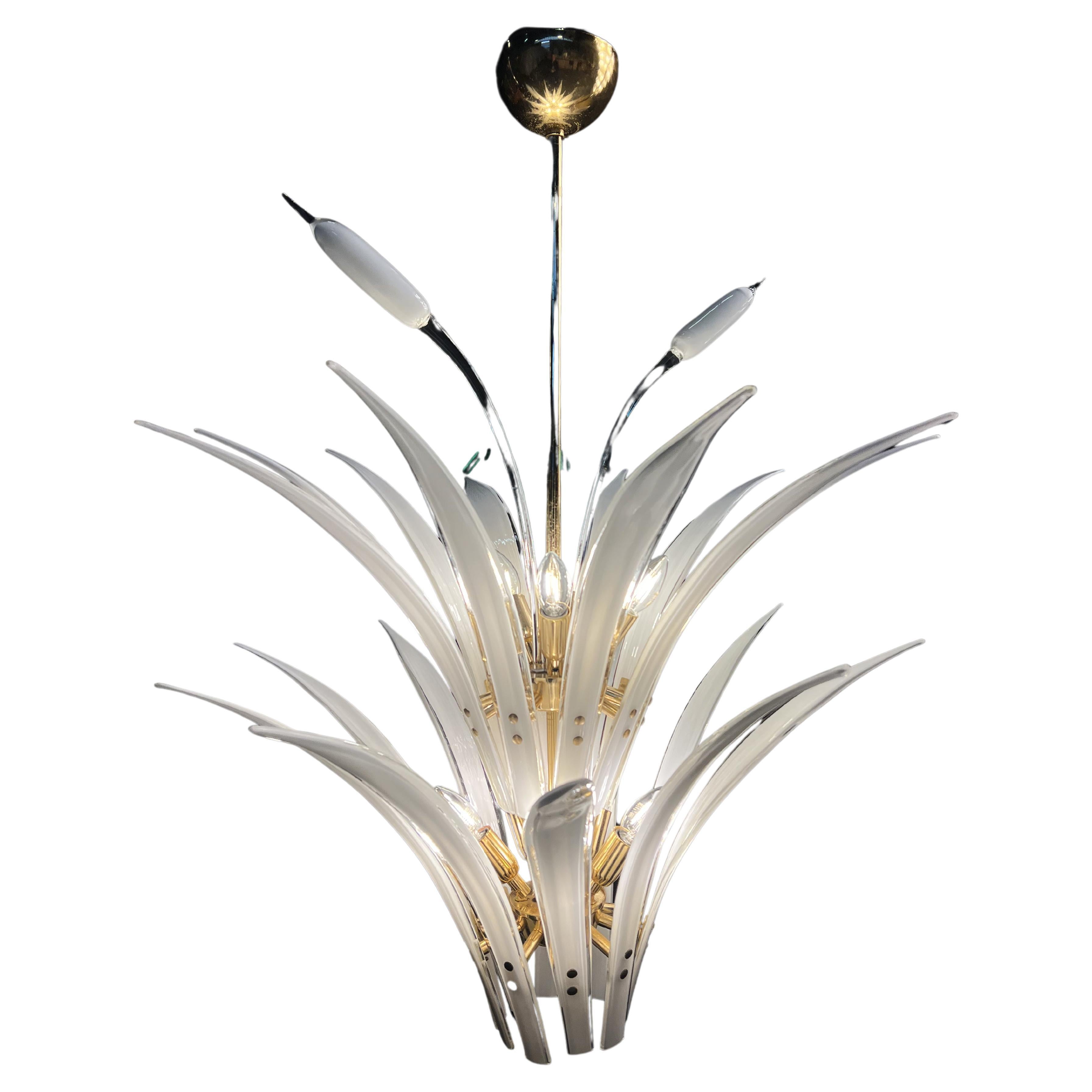 Spectacular Chandelier Vistosi "Palms" 1970 For Sale