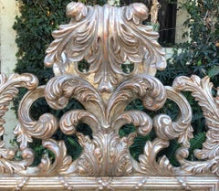 Spectacular Charles Pollock Louis XV 18th Century Style Silver Giltwood Mirror