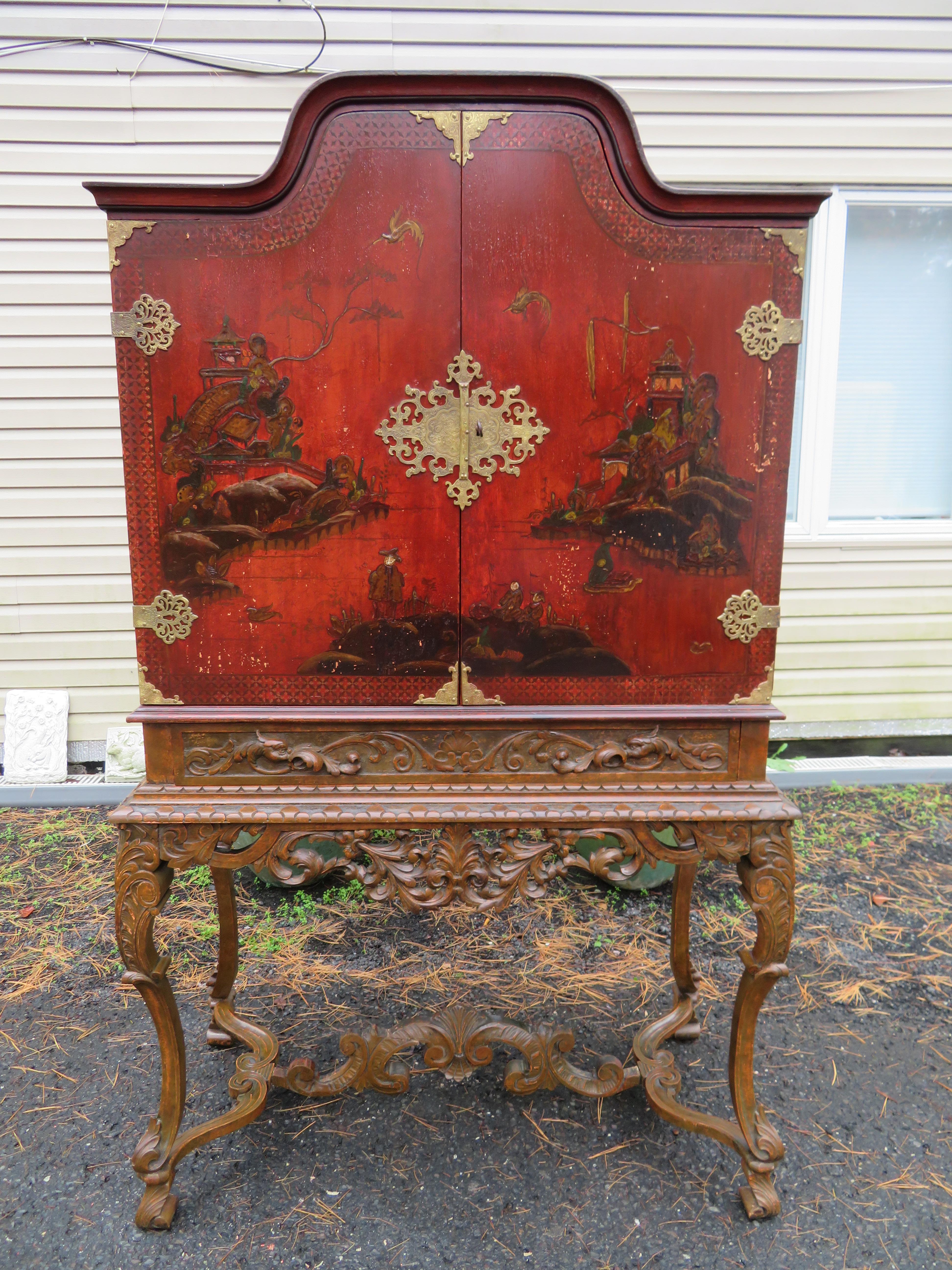 vintage chinoiserie cabinet
