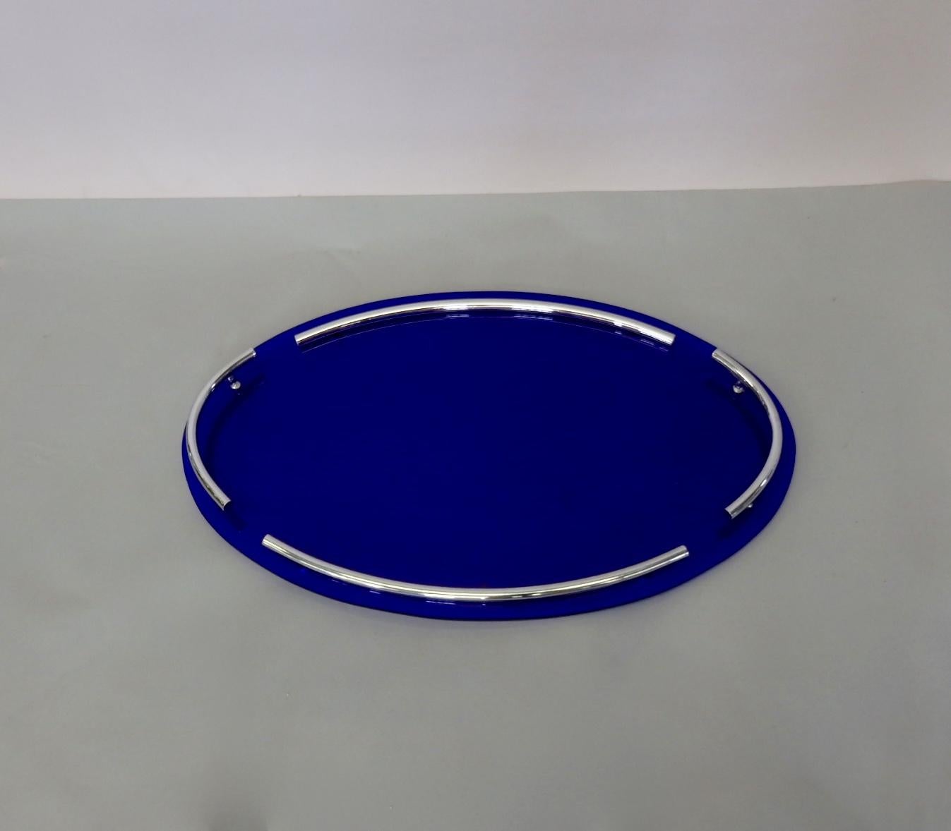 cobalt blue glass tray