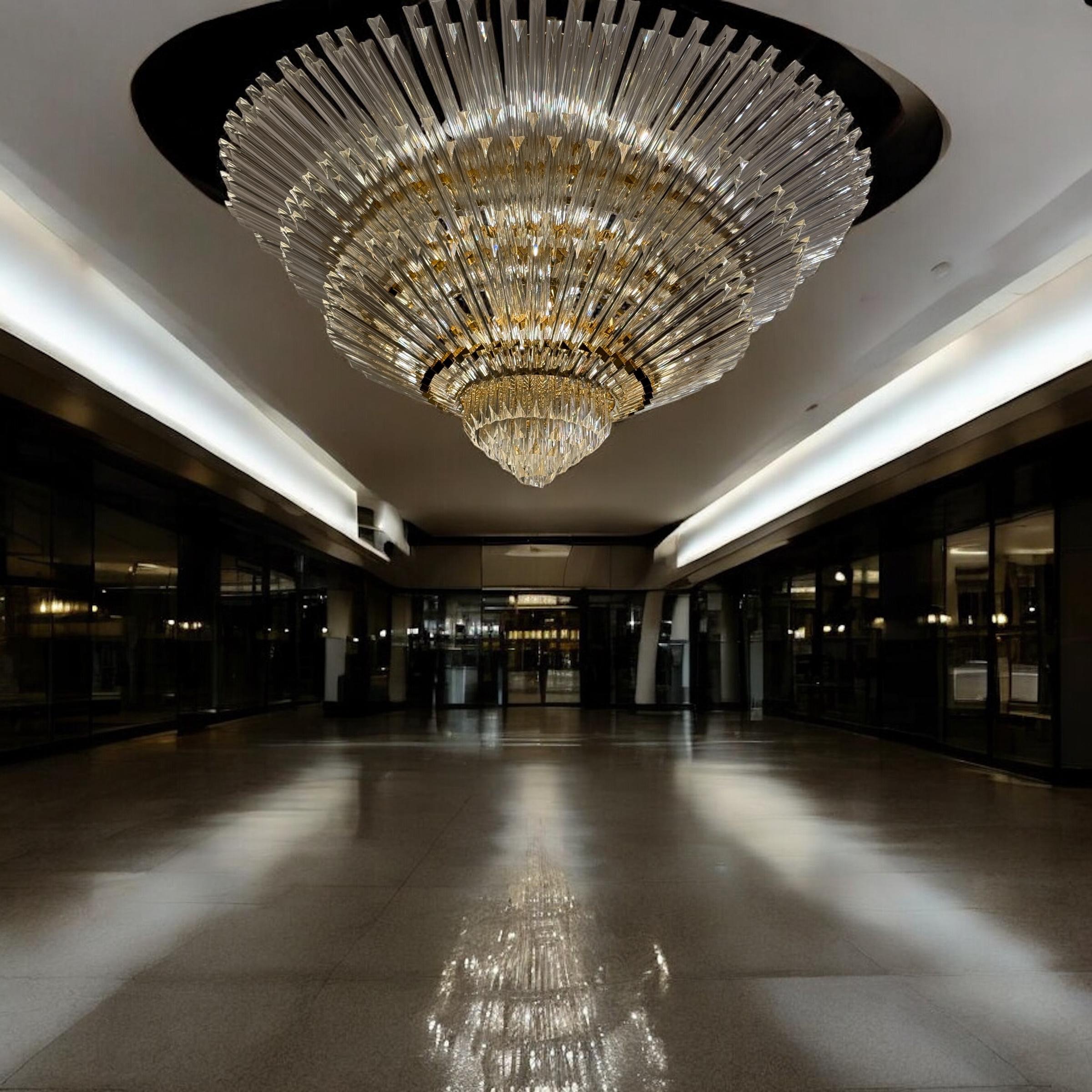 Spektakuläre Contemporary Italian Murano Glass Triedi Ceiling Light (21. Jahrhundert und zeitgenössisch) im Angebot