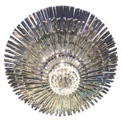 Spectacular Contemporary Italian Murano Glass Triedi Ceiling Light
