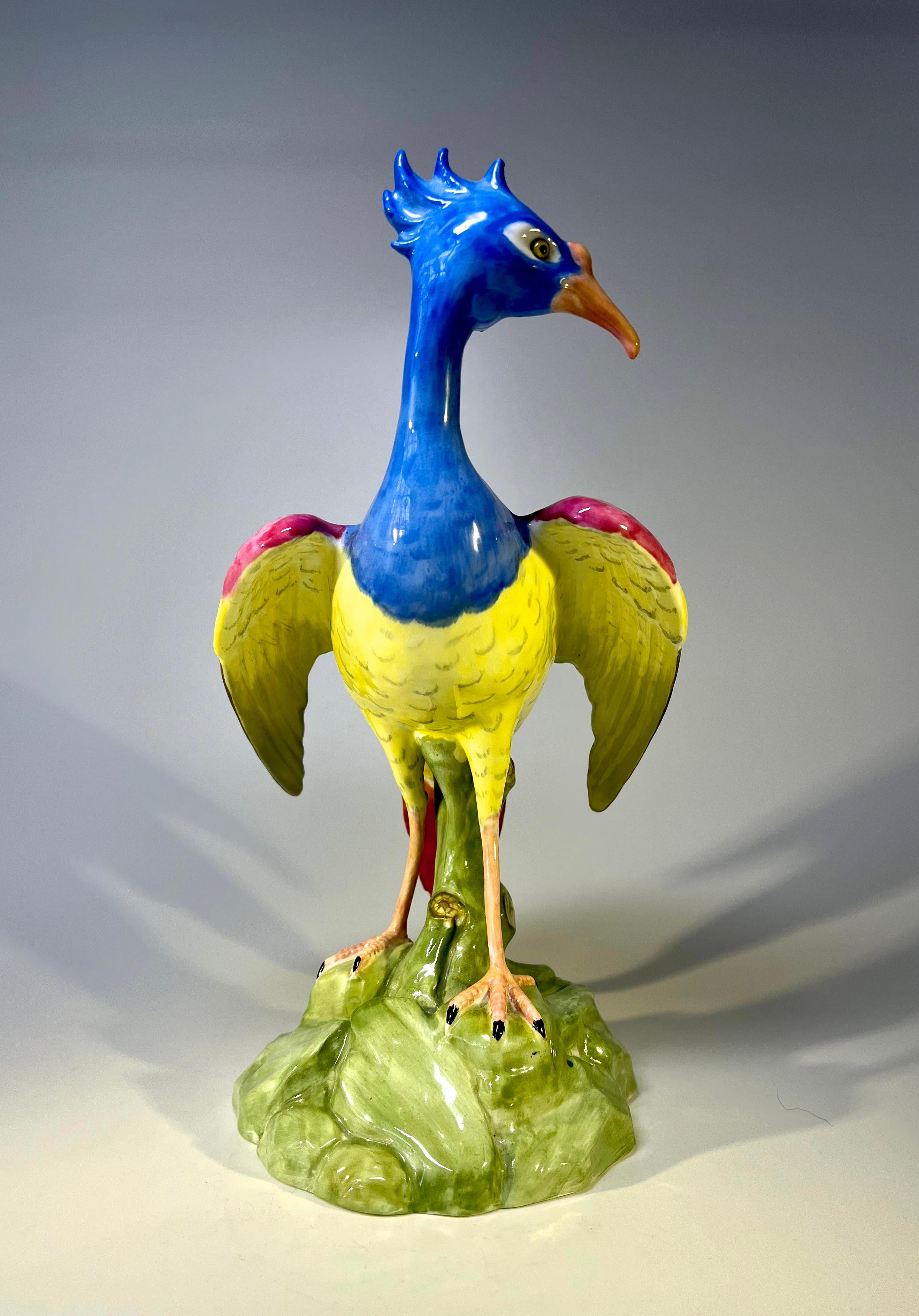 Spectaculaire figurine en porcelaine Copeland Spode Chelsea Fantasy Bird Bone datant d'environ 1915 à 1920 en vente 4