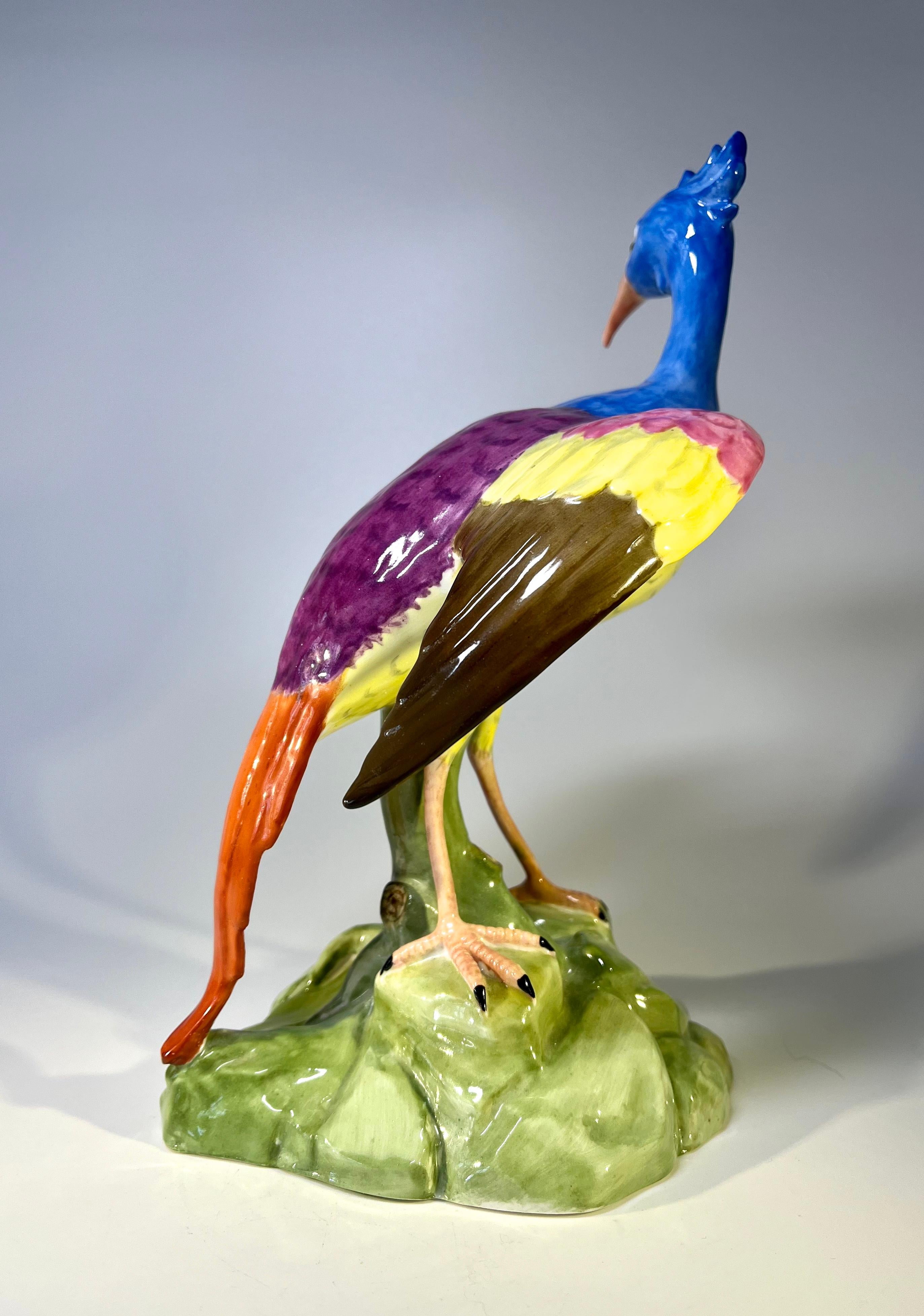 Spectaculaire figurine en porcelaine Copeland Spode Chelsea Fantasy Bird Bone datant d'environ 1915 à 1920 en vente 1
