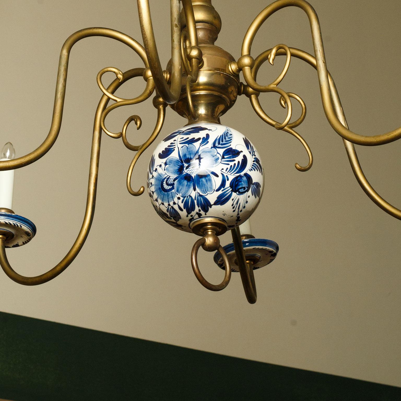 blue delft chandelier