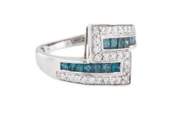 Spectaculaire anneau de diamant bypass 14K Ring