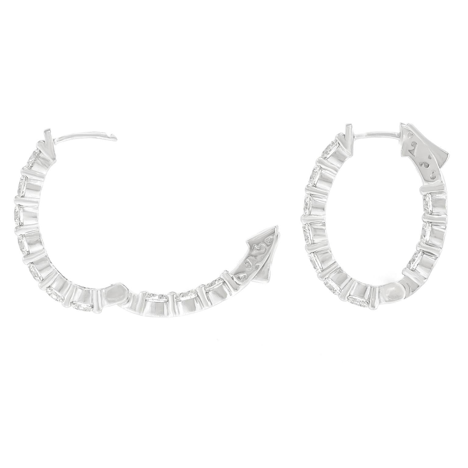 Spektakuläre Diamant-Creolen (Rundschliff) im Angebot