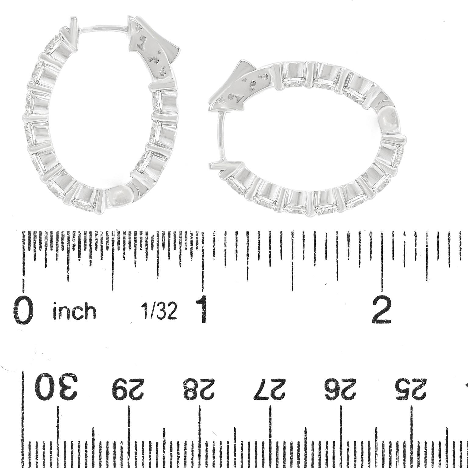 Spektakuläre Diamant-Creolen im Angebot 1