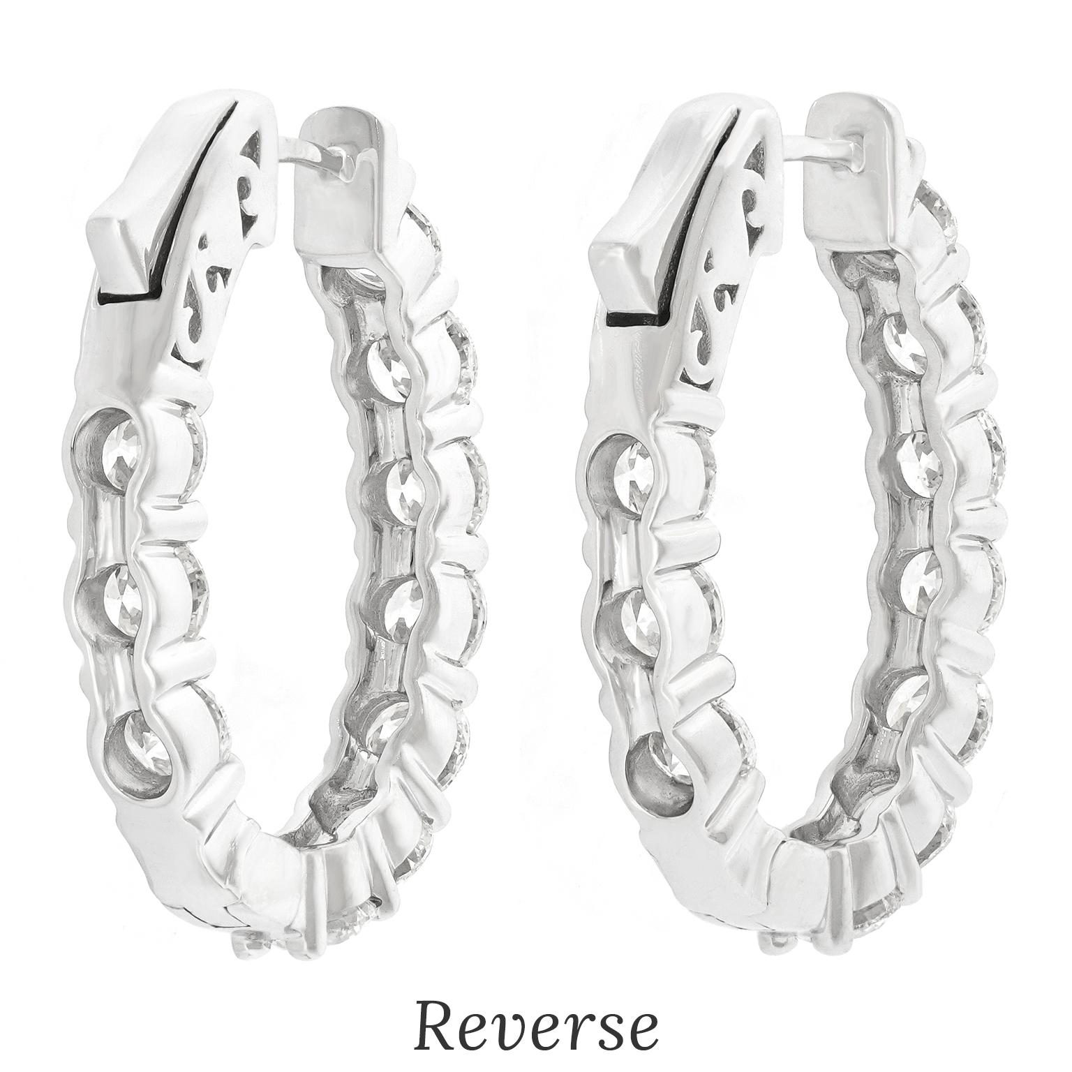 Spektakuläre Diamant-Creolen im Angebot 2